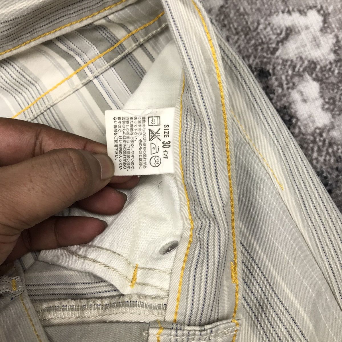 Levi's × Vintage Vintage Levis 517 Flare Stripes Design Colour Jeans Pants Size 29" - 13 Thumbnail
