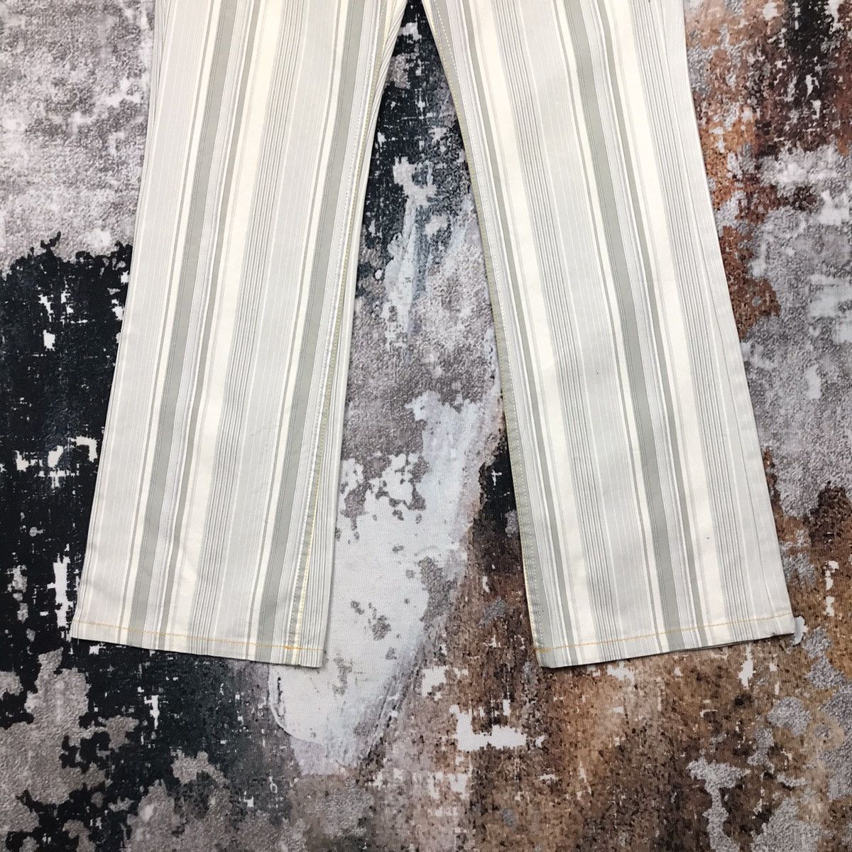 Levi's × Vintage Vintage Levis 517 Flare Stripes Design Colour Jeans Pants Size 29" - 12 Thumbnail
