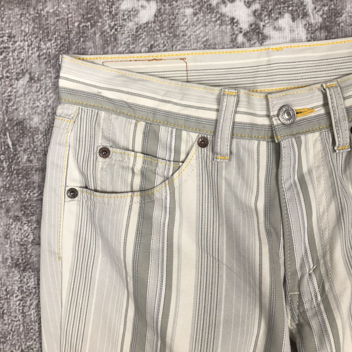 Levi's × Vintage Vintage Levis 517 Flare Stripes Design Colour Jeans Pants Size 29" - 11 Thumbnail