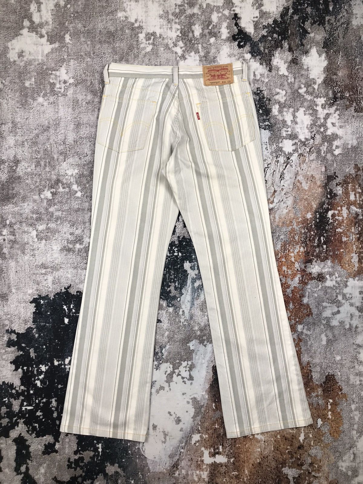 Levi's × Vintage Vintage Levis 517 Flare Stripes Design Colour Jeans Pants Size 29" - 1 Thumbnail