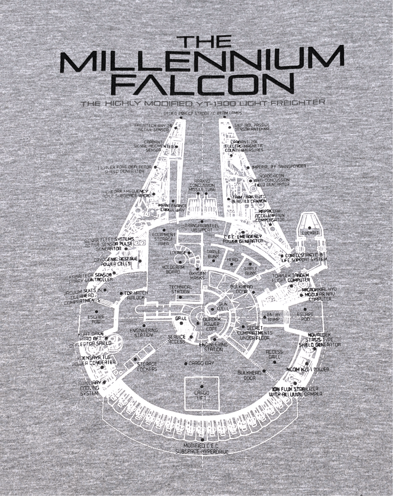 Star Wars × Vintage Vintage Star Wars Millenium Falcon Space Ship T shirt Size US L / EU 52-54 / 3 - 4 Thumbnail