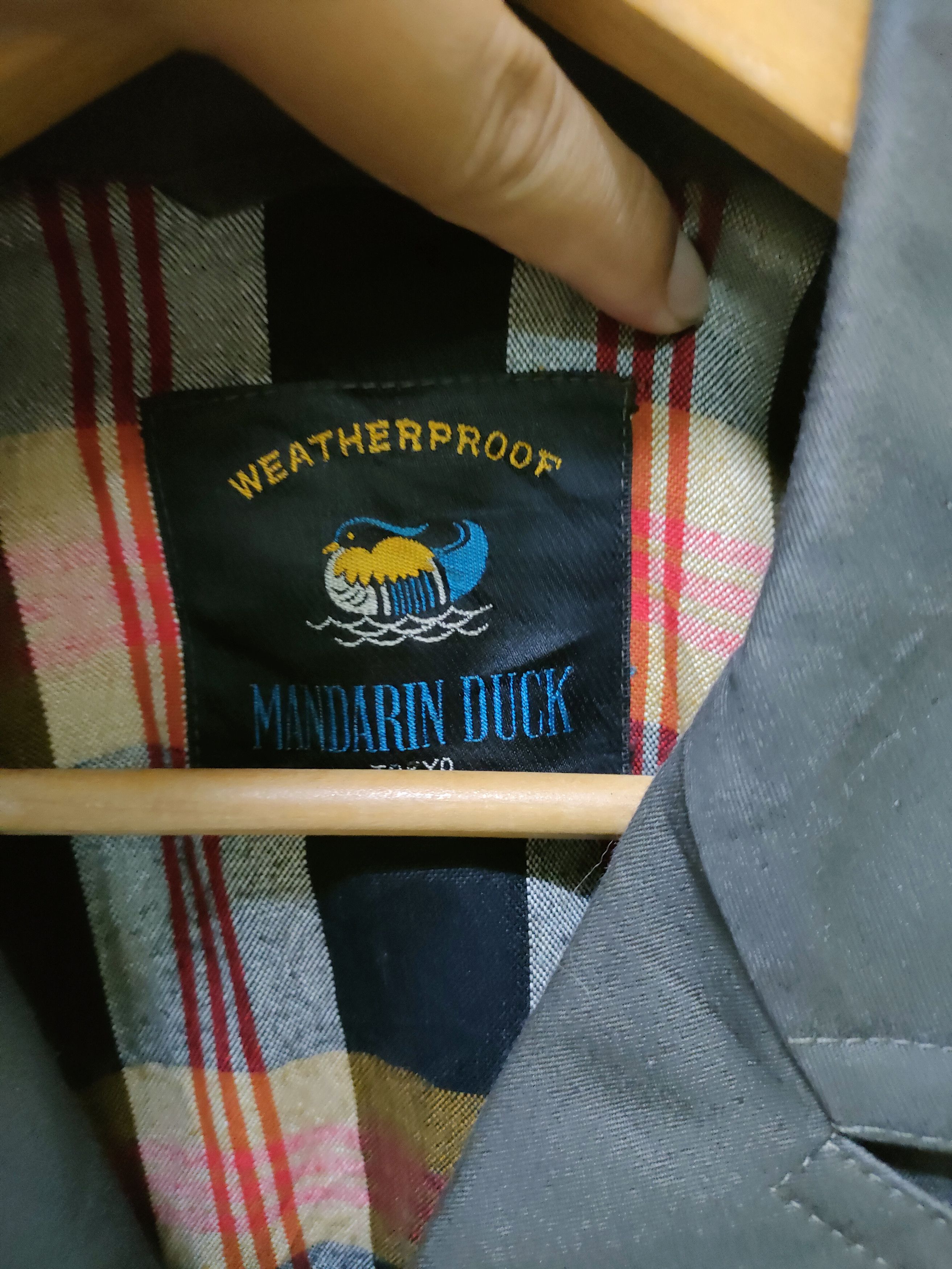 Vintage Mandarin Duck Weatherproof Trench Coat