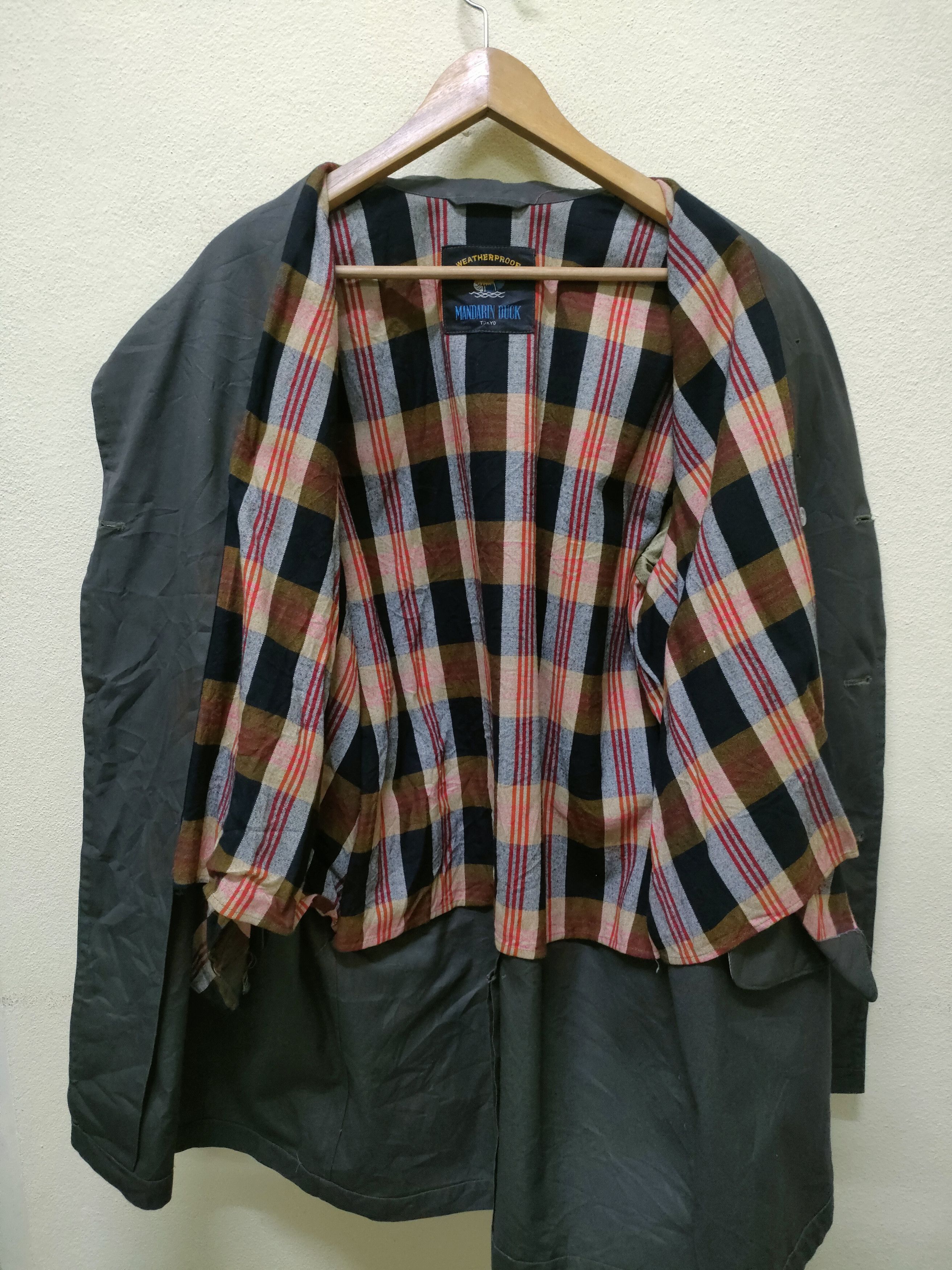 Vintage Mandarin Duck Weatherproof Trench Coat