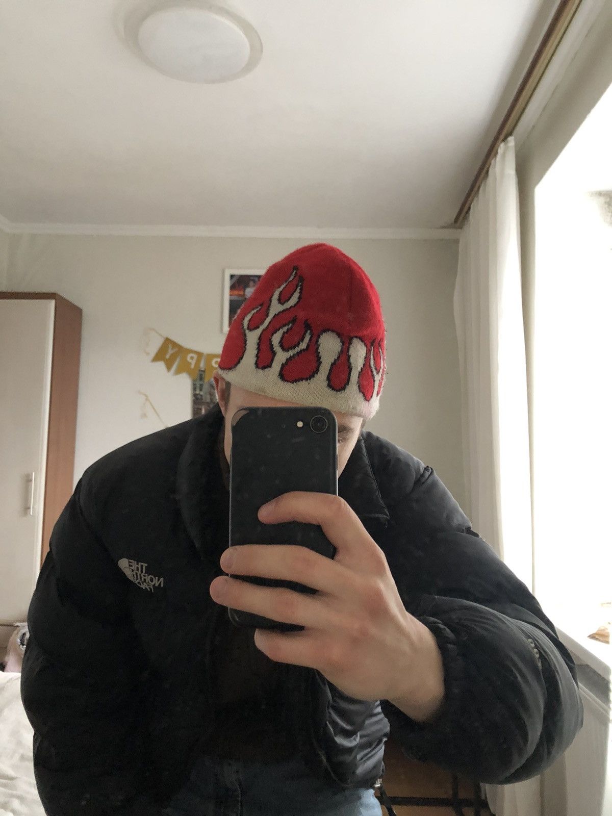 Vintage Flame Y2K 2000s Inspired Fire Beanie Hat Size ONE SIZE - 10 Thumbnail