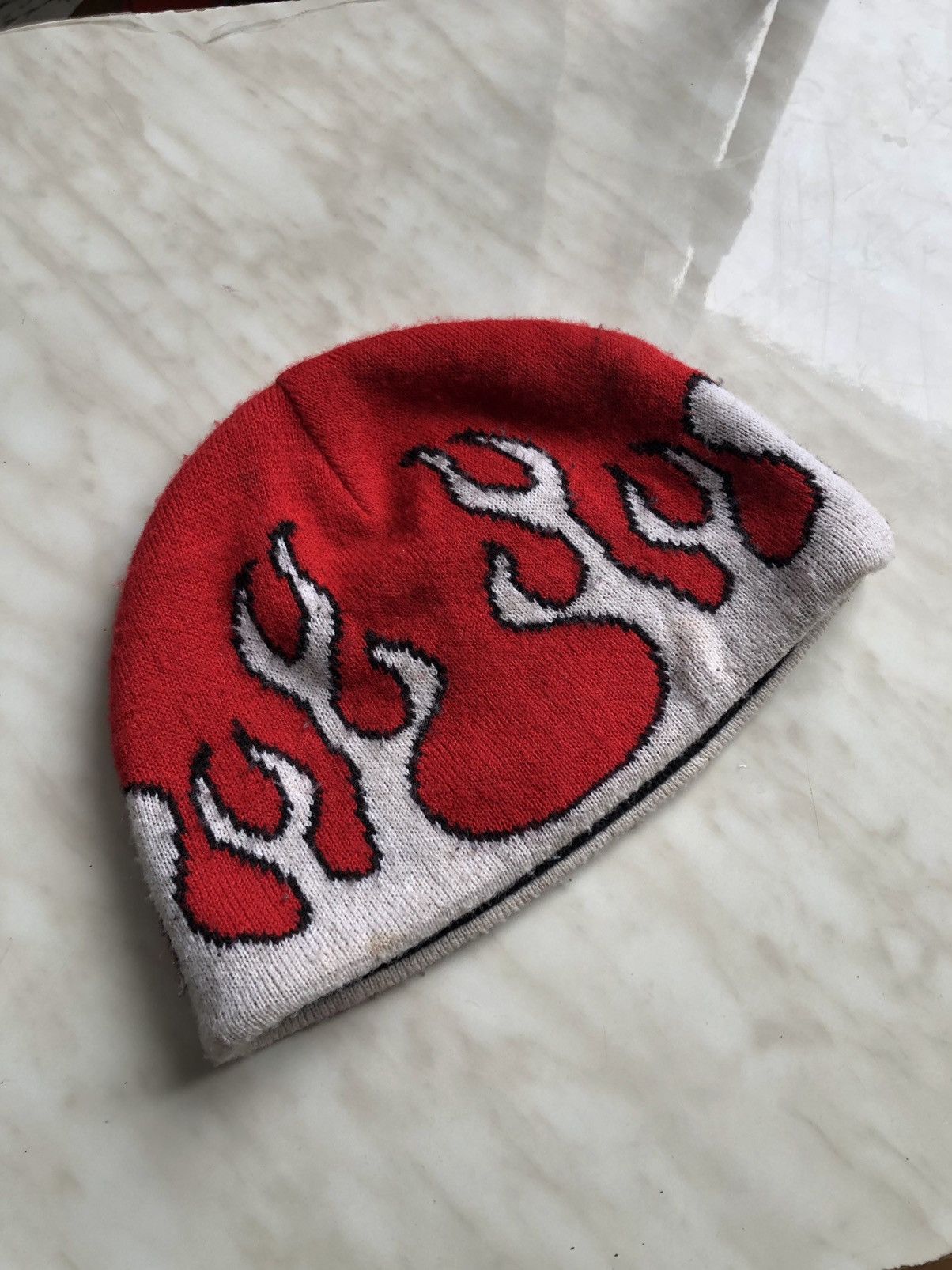 Vintage Flame Y2K 2000s Inspired Fire Beanie Hat Size ONE SIZE - 3 Thumbnail