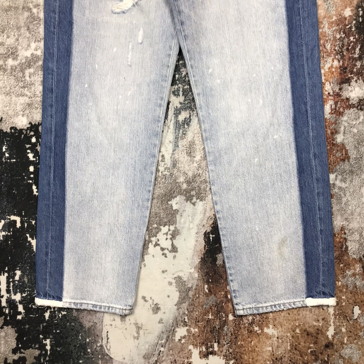 Global Work × Japanese Brand Japanese Global Work high Waist Distressed Design Denim Jean Size 32" / US 10 / IT 46 - 5 Thumbnail