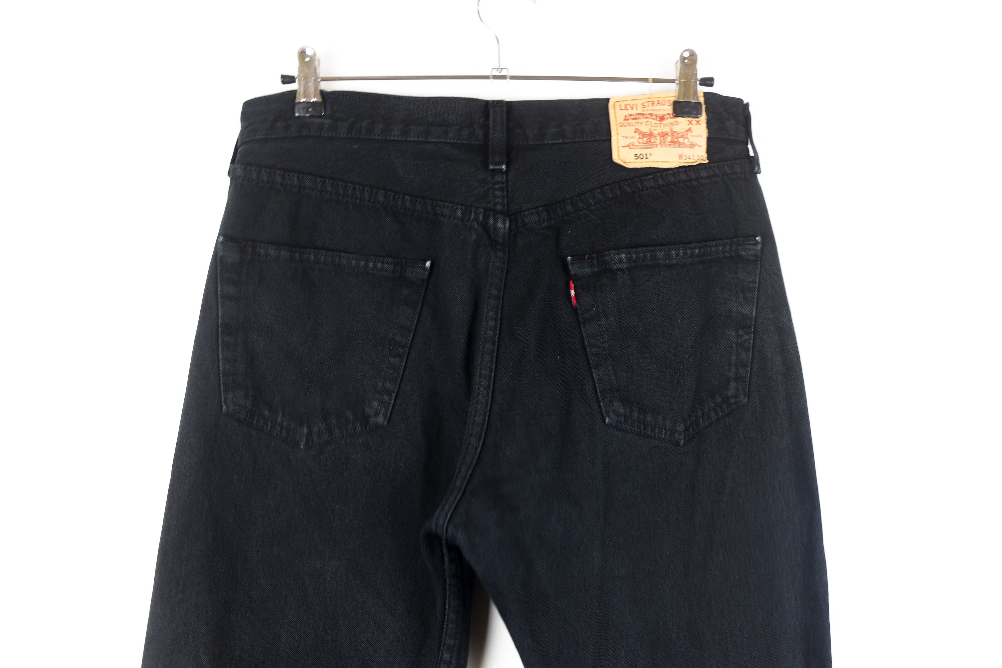 Levi's × Levi's Vintage Clothing × Vintage Vintage Levis 501 Red Tab Black Jeans Denim Pants Size US 34 / EU 50 - 7 Thumbnail