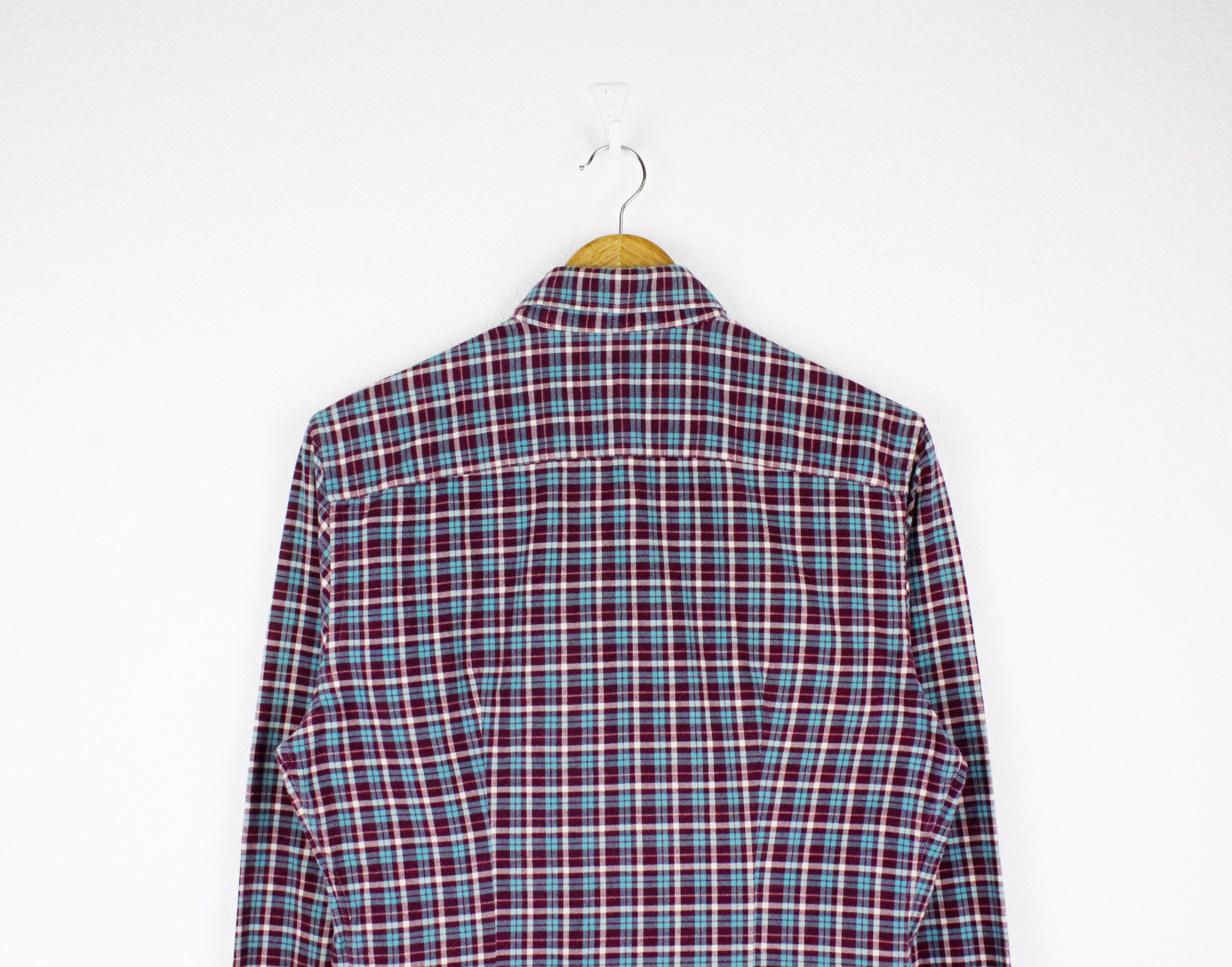 Prada Prada Multicolor Plaid Check Flannel Oxford Shirt Size L / US 10 / IT 46 - 6 Thumbnail