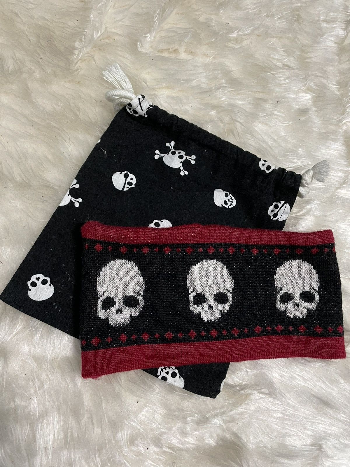 Japanese Brand Skull Rare Neck Gaiter Size ONE SIZE - 3 Thumbnail
