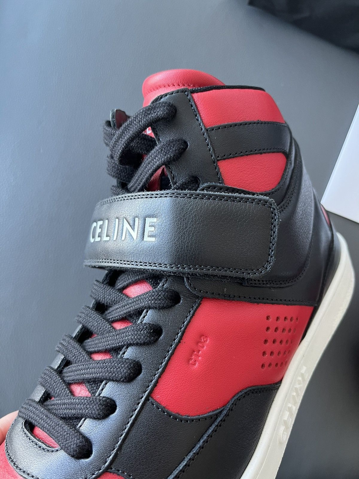 Celine × Hedi Slimane Rare New Super Runway Celine Logo Trainer Leather Sneaker Size US 11 / EU 44 - 11 Thumbnail