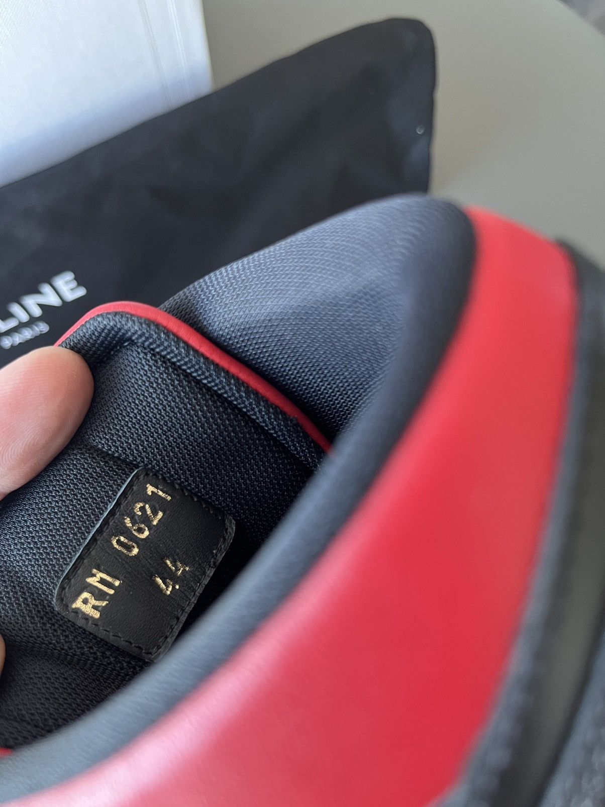 Celine × Hedi Slimane Rare New Super Runway Celine Logo Trainer Leather Sneaker Size US 11 / EU 44 - 8 Thumbnail