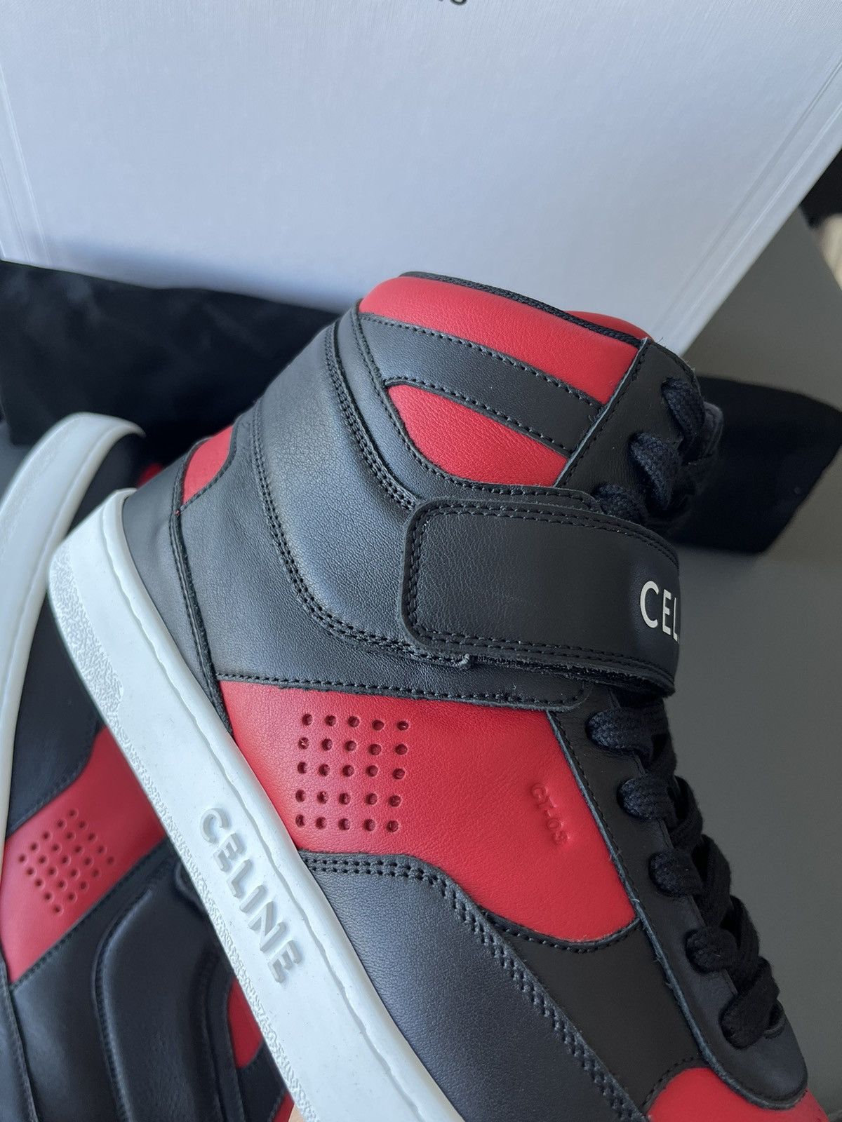 Celine × Hedi Slimane Rare New Super Runway Celine Logo Trainer Leather Sneaker Size US 11 / EU 44 - 17 Thumbnail
