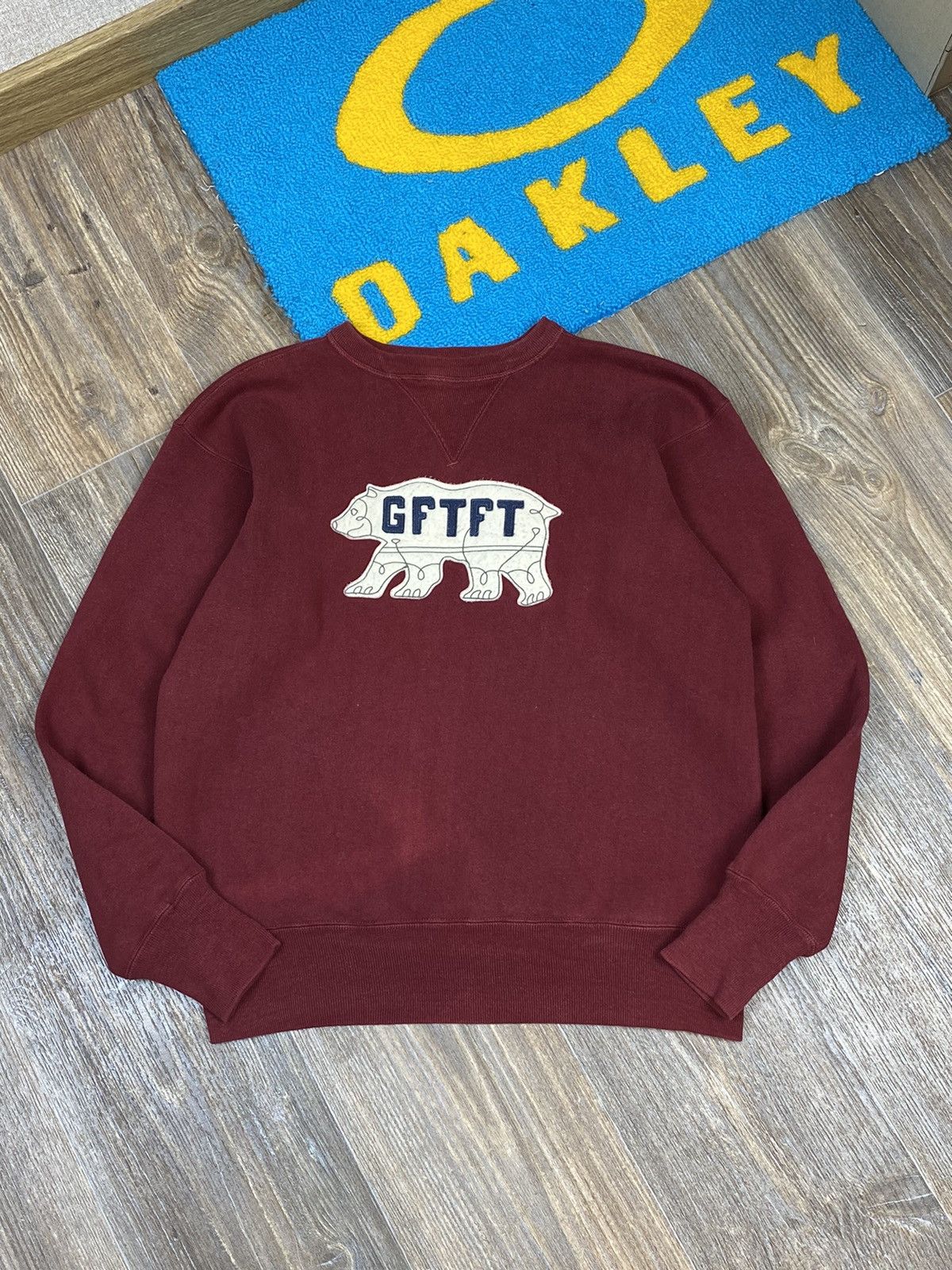 Human Made SS12 Human Made GFTFT Nigo burgundy bear sweatshirt Size US M / EU 48-50 / 2 - 8 Thumbnail