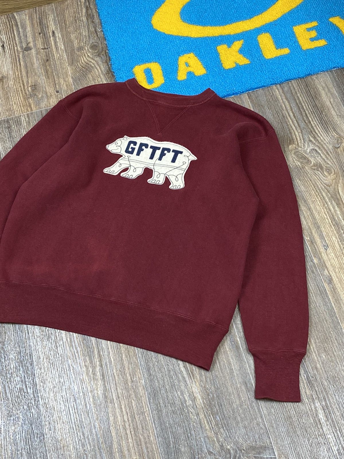 Human Made SS12 Human Made GFTFT Nigo burgundy bear sweatshirt Size US M / EU 48-50 / 2 - 6 Thumbnail