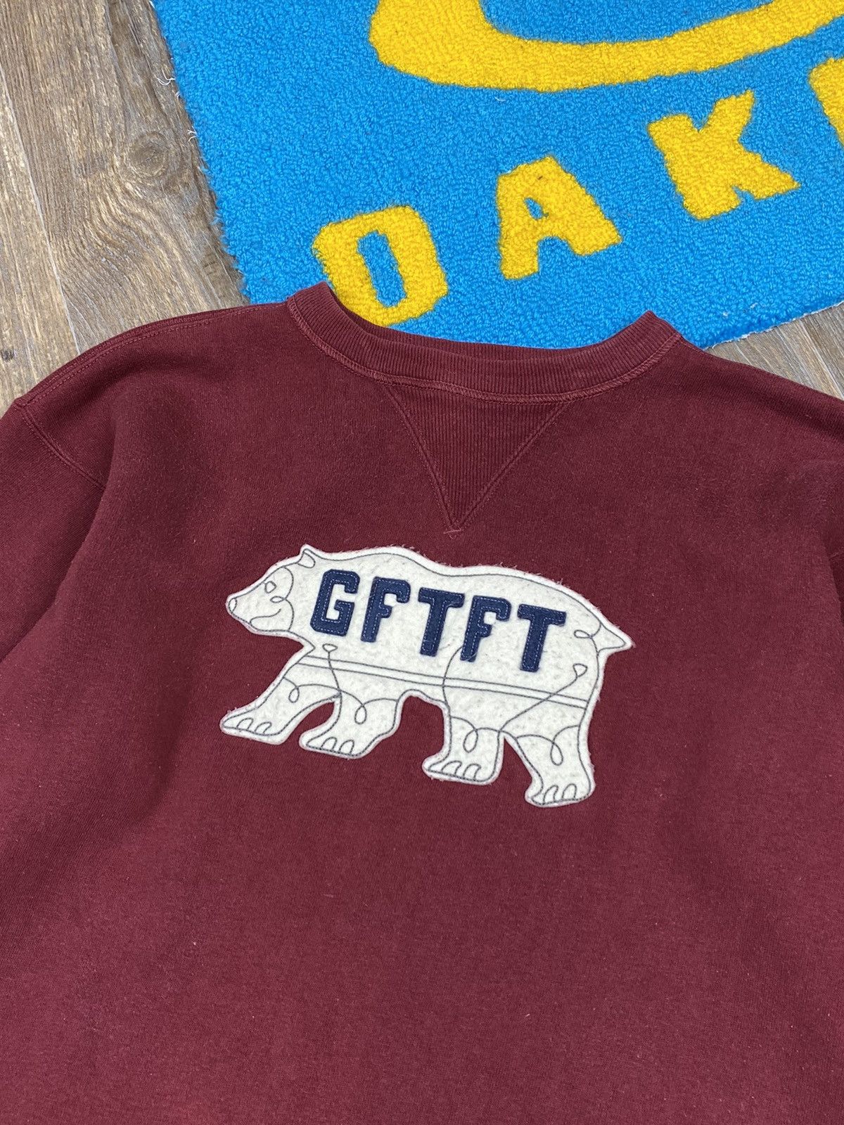 Human Made SS12 Human Made GFTFT Nigo burgundy bear sweatshirt Size US M / EU 48-50 / 2 - 11 Thumbnail