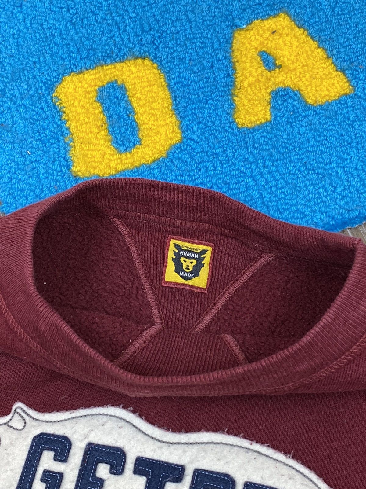 Human Made SS12 Human Made GFTFT Nigo burgundy bear sweatshirt Size US M / EU 48-50 / 2 - 12 Thumbnail