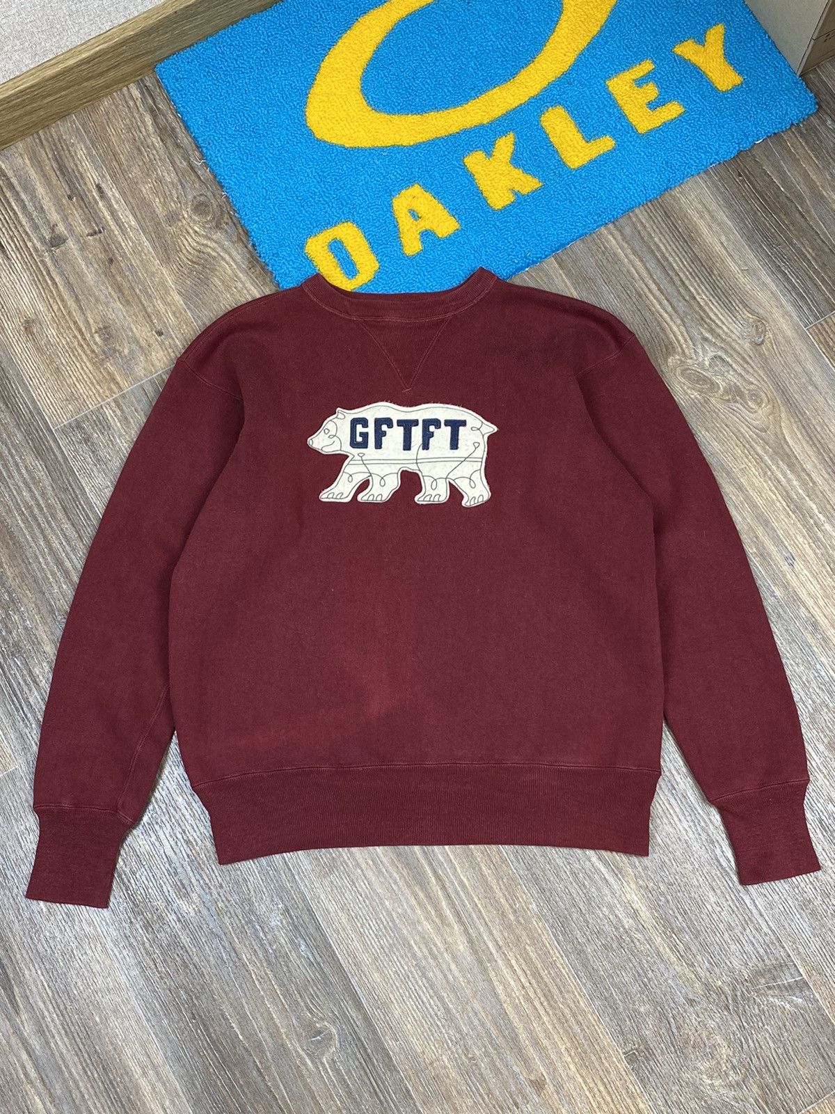 Human Made SS12 Human Made GFTFT Nigo burgundy bear sweatshirt Size US M / EU 48-50 / 2 - 3 Thumbnail