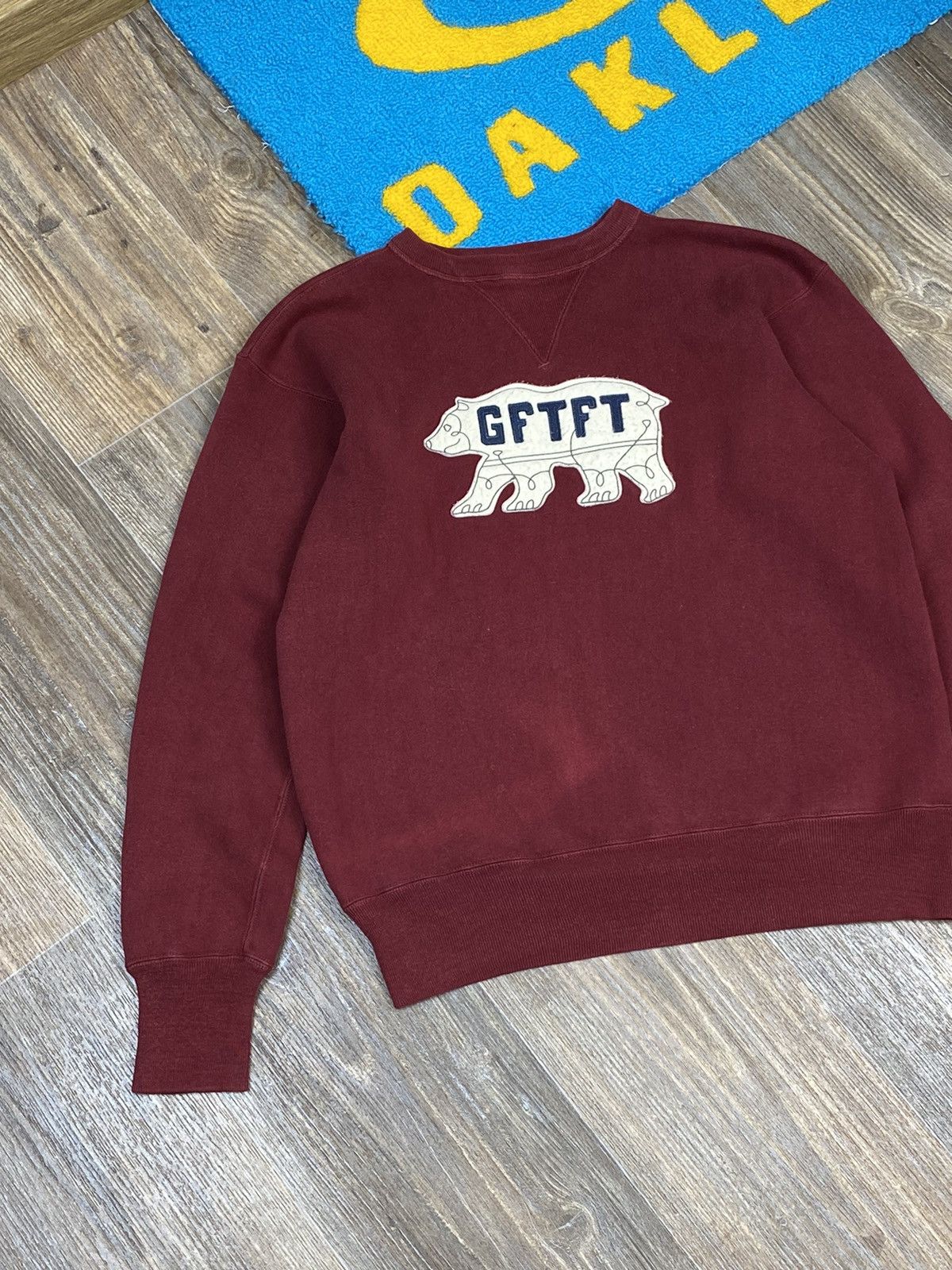 Human Made SS12 Human Made GFTFT Nigo burgundy bear sweatshirt Size US M / EU 48-50 / 2 - 7 Thumbnail