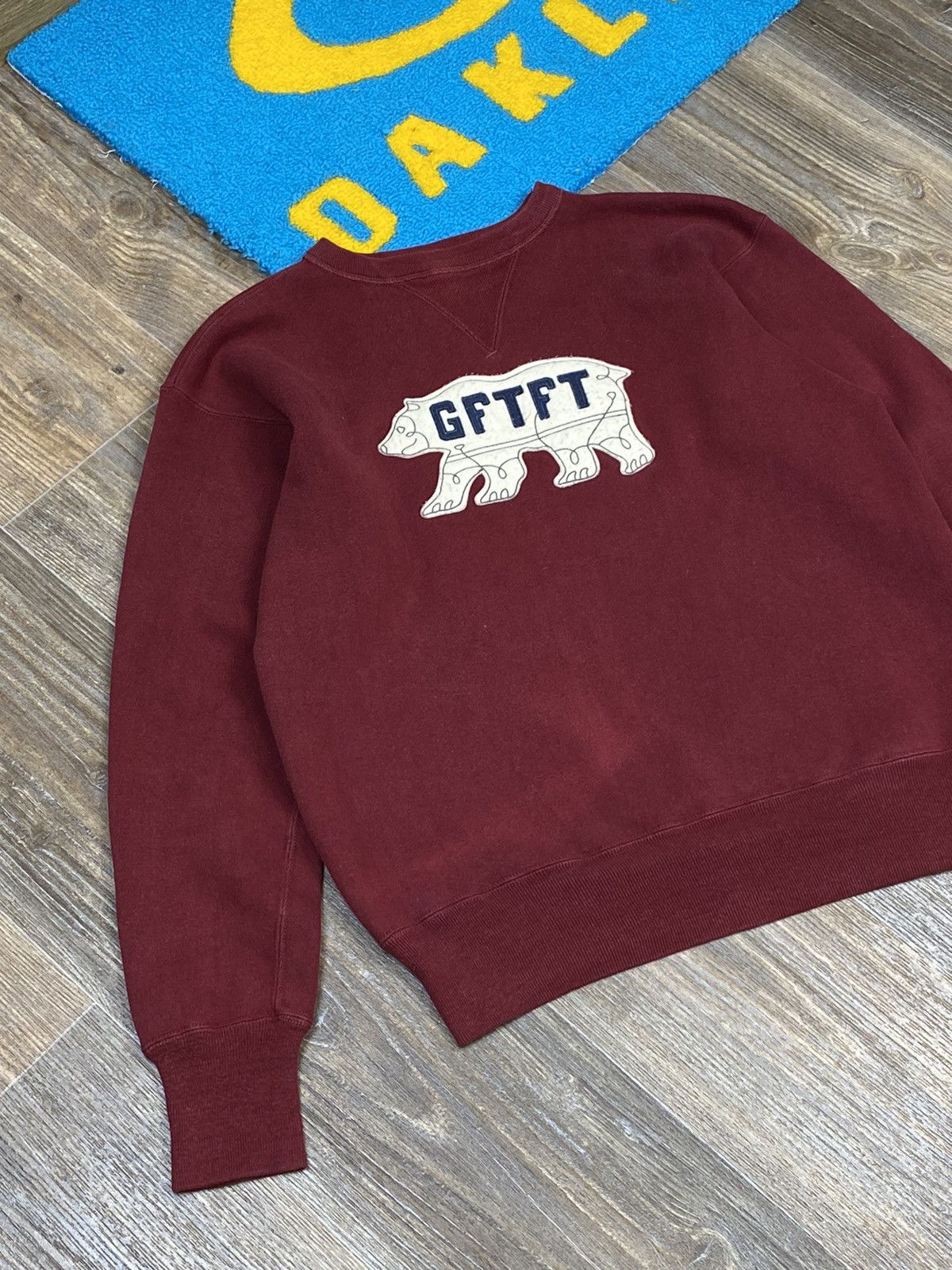 Human Made SS12 Human Made GFTFT Nigo burgundy bear sweatshirt Size US M / EU 48-50 / 2 - 9 Thumbnail