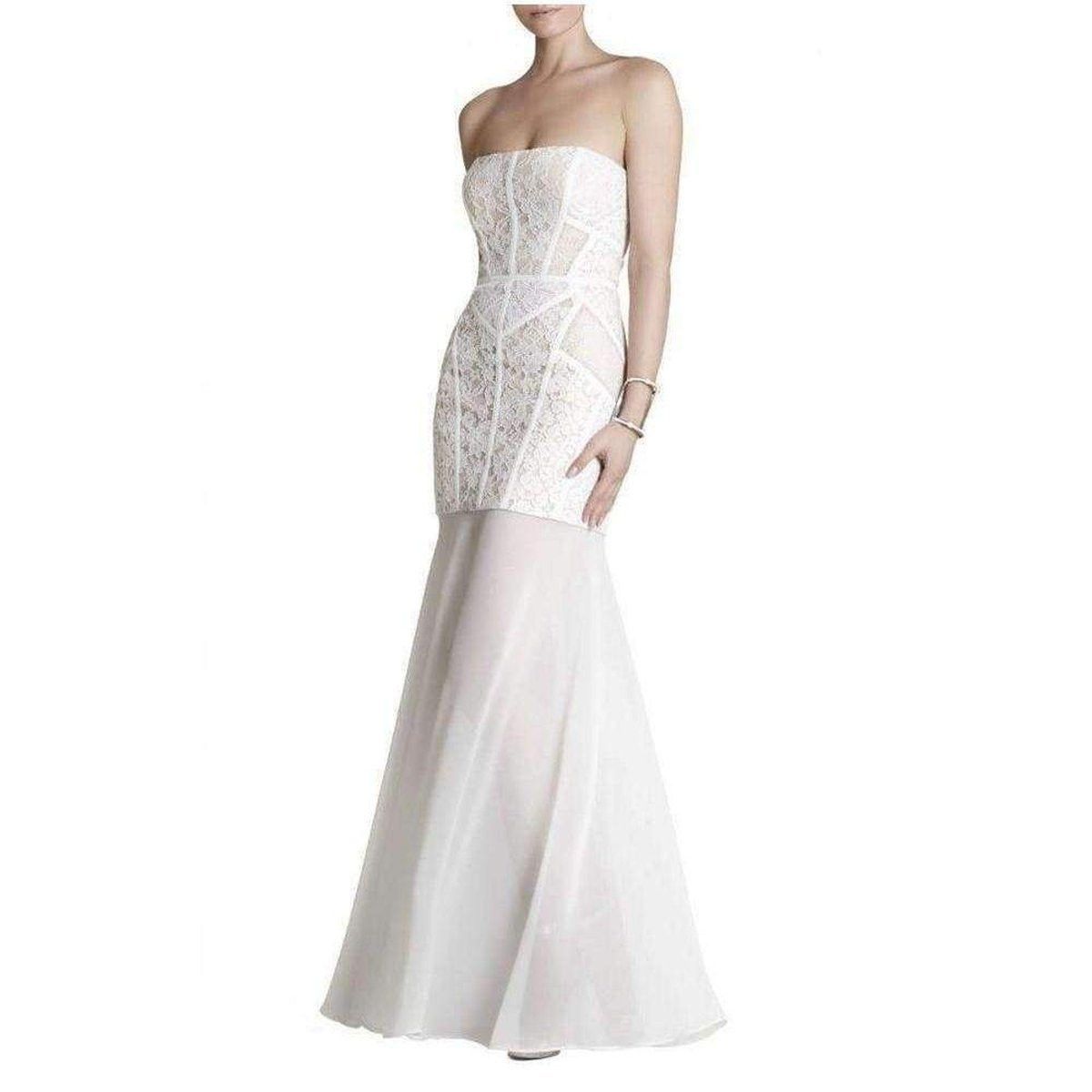 Vivienne Lace Blocked Strapless Dress