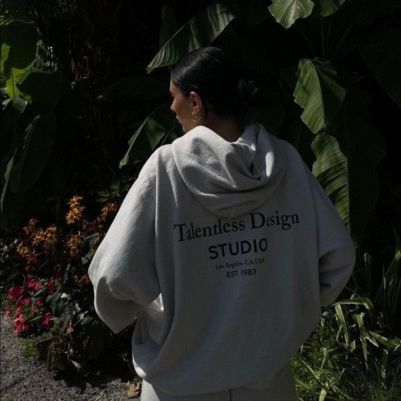 NEW TALENTLESS DESIGN STUDIO LA BONE UNISEX HOODIE SZ SMALL