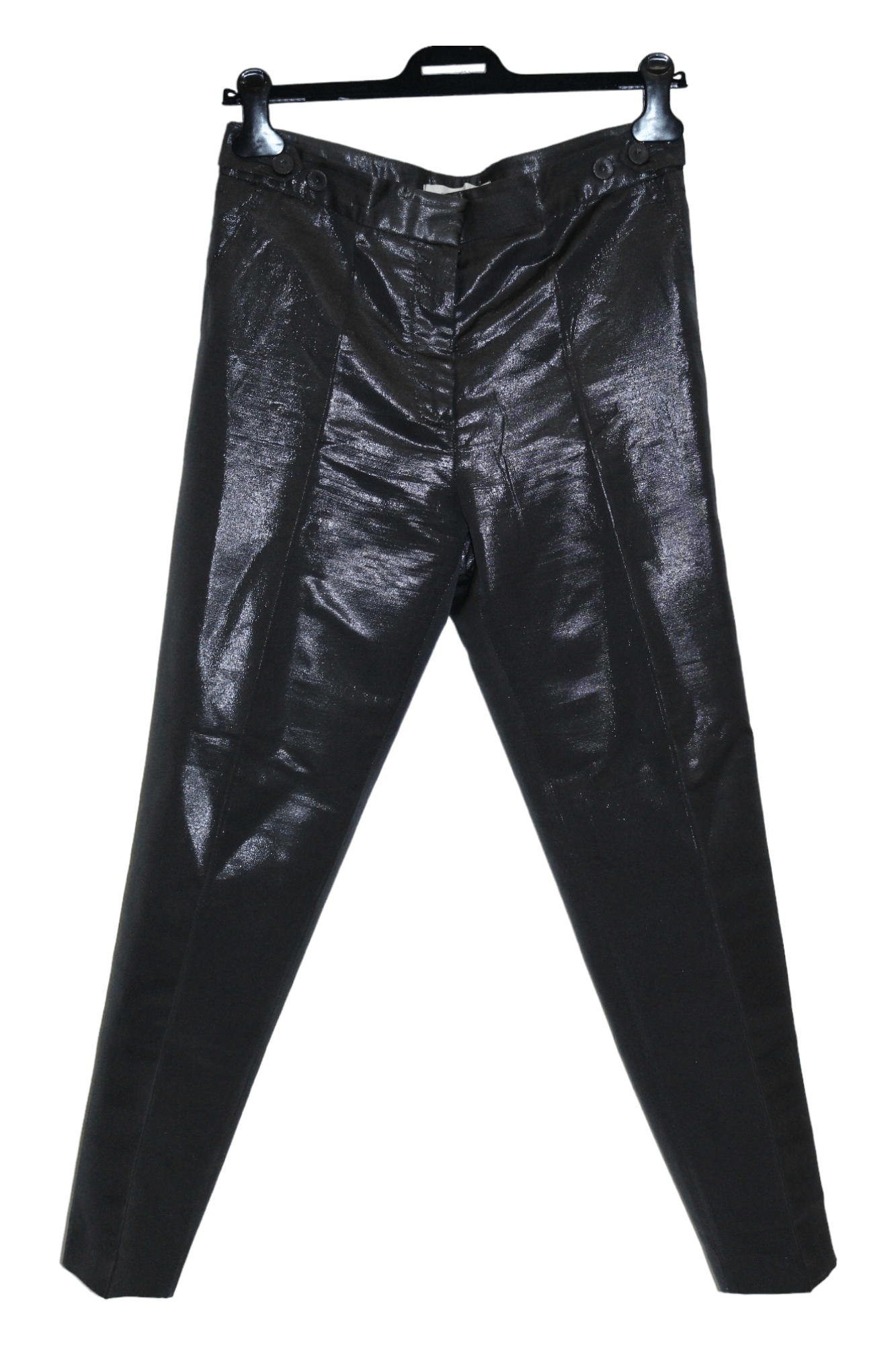 Stella McCartney Stella McCartney Belted Glitter Shimmer Shiny Coated Pant Size US 30 / EU 46 - 2 Thumbnail