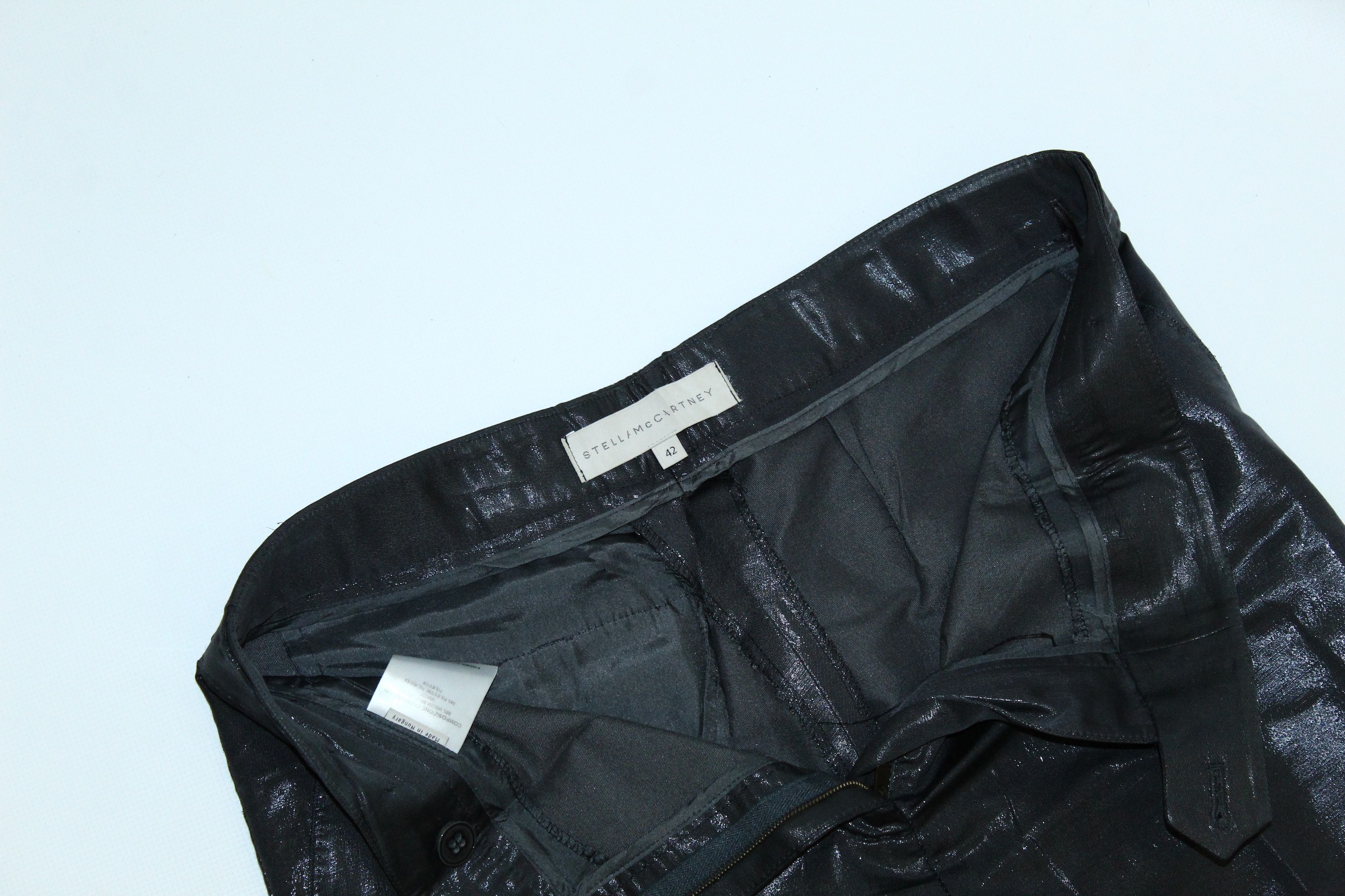 Stella McCartney Stella McCartney Belted Glitter Shimmer Shiny Coated Pant Size US 30 / EU 46 - 5 Thumbnail