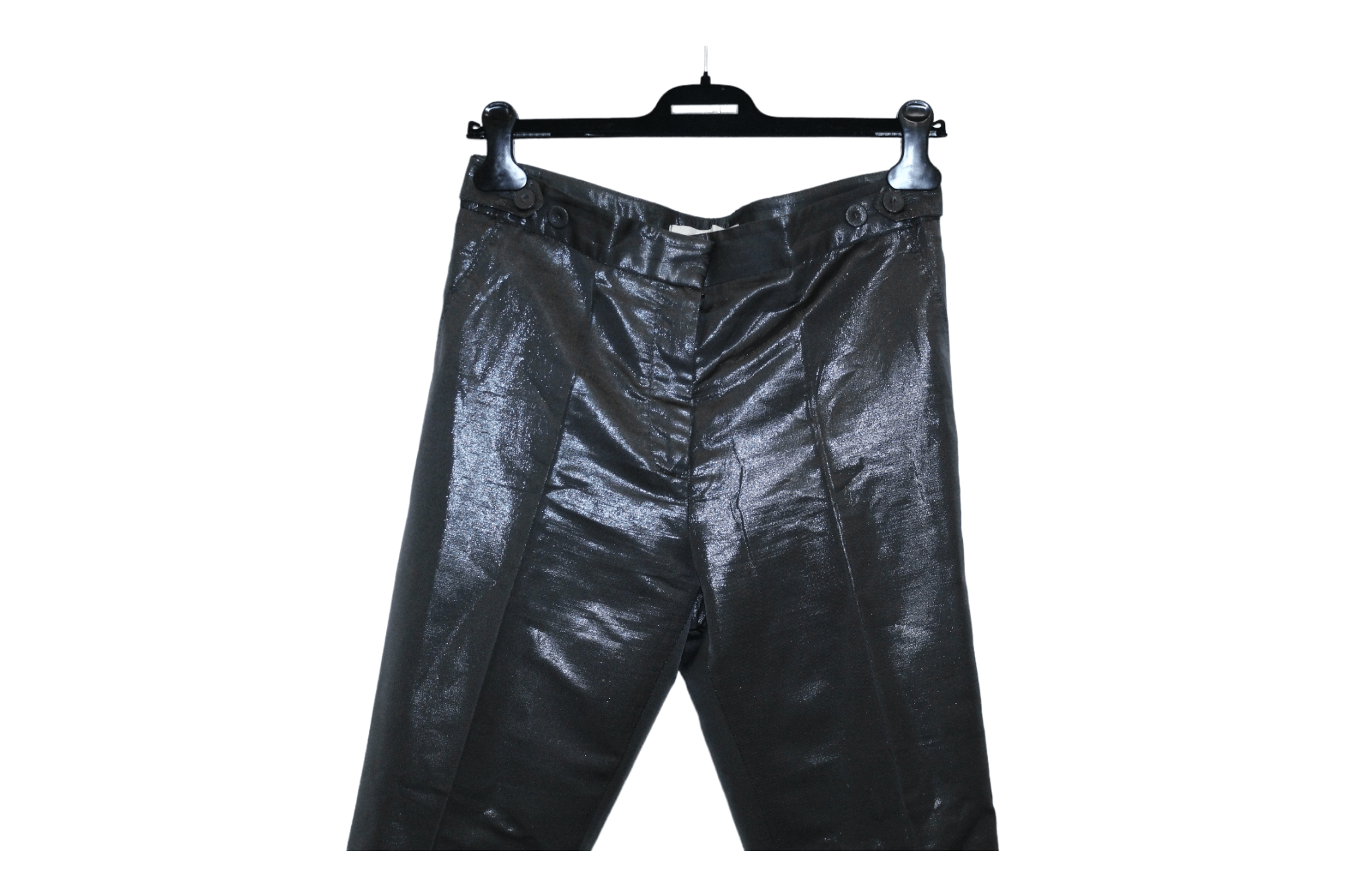 Stella McCartney Stella McCartney Belted Glitter Shimmer Shiny Coated Pant Size US 30 / EU 46 - 6 Thumbnail