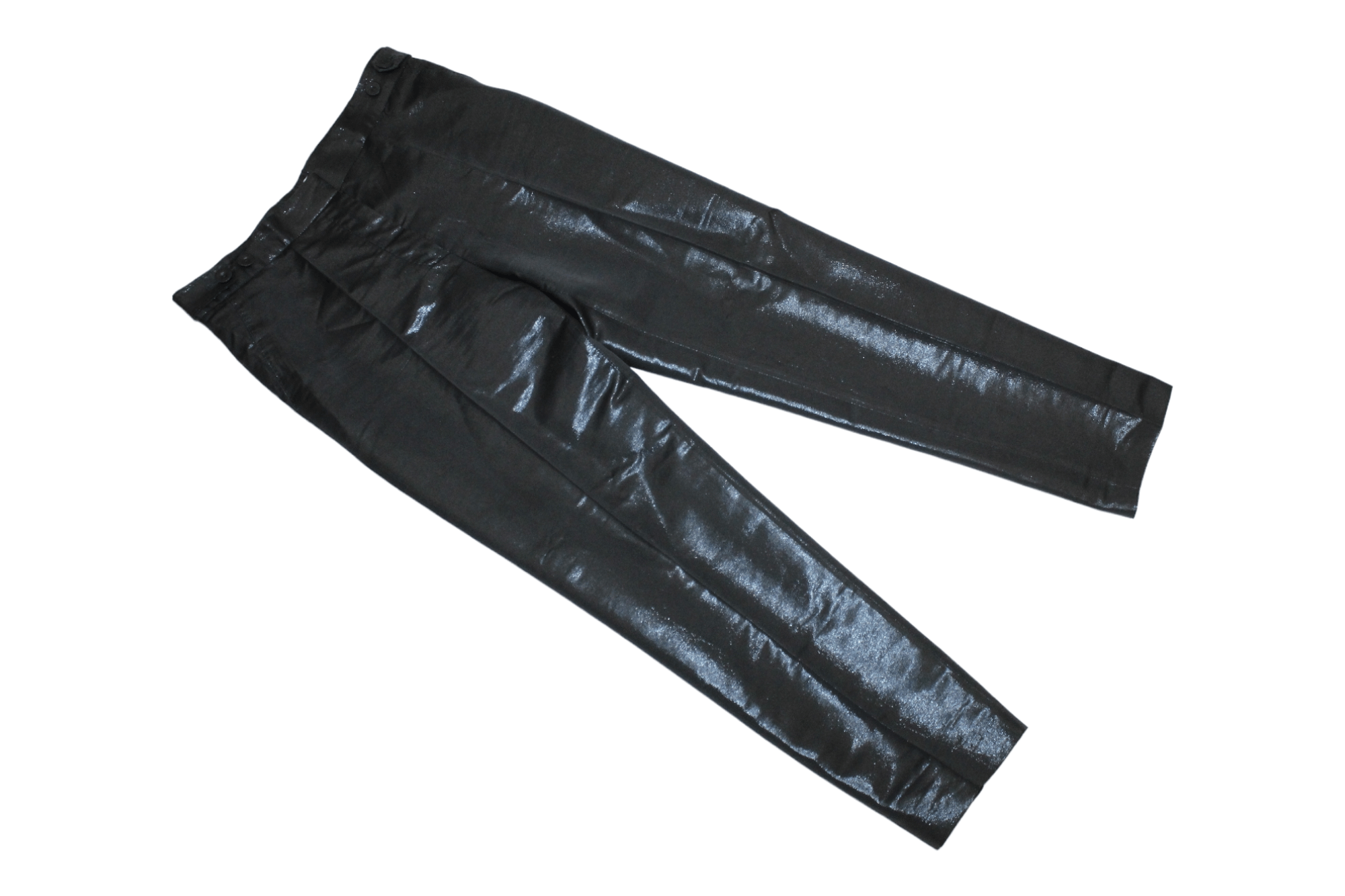 Stella McCartney Stella McCartney Belted Glitter Shimmer Shiny Coated Pant Size US 30 / EU 46 - 10 Thumbnail