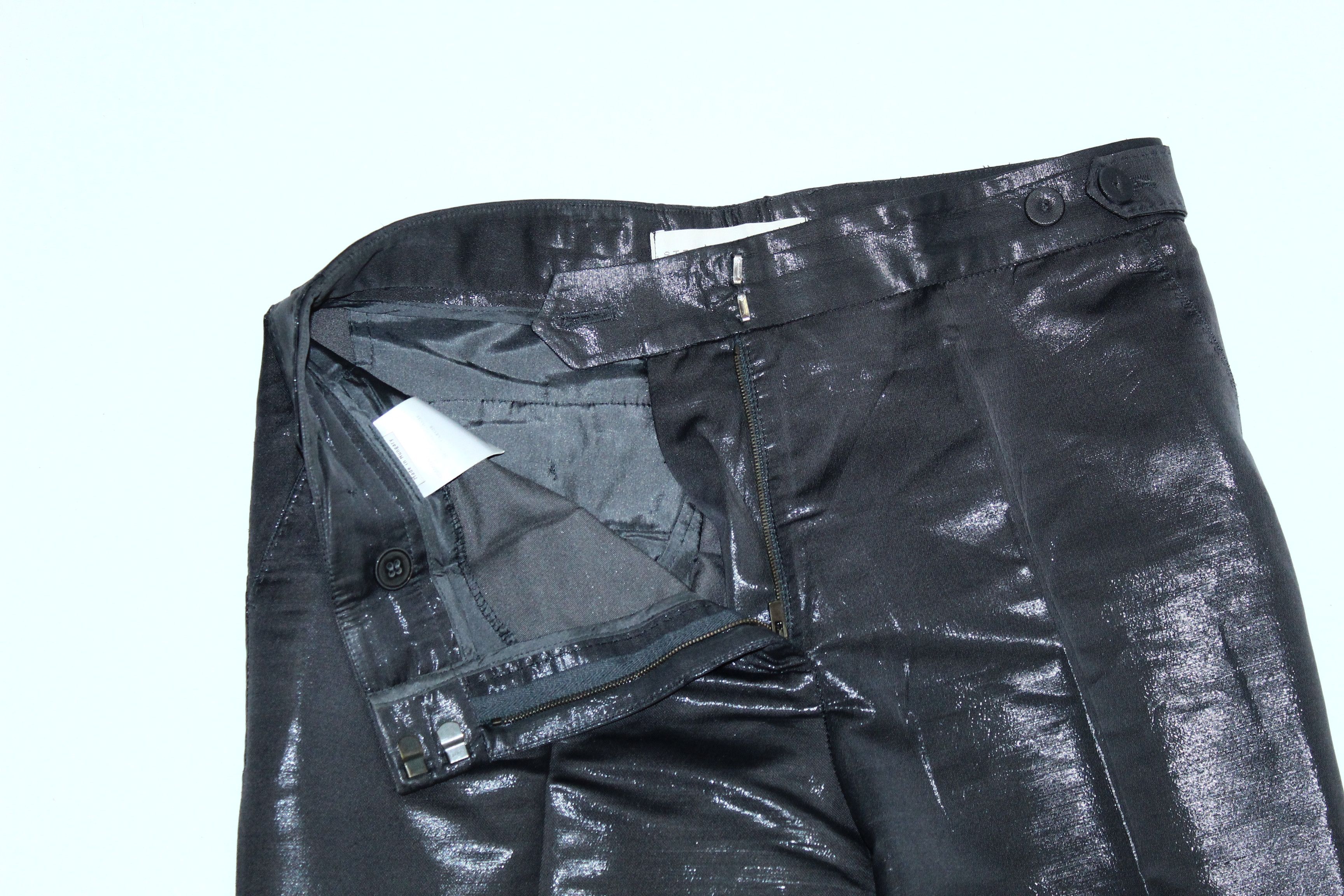 Stella McCartney Stella McCartney Belted Glitter Shimmer Shiny Coated Pant Size US 30 / EU 46 - 4 Thumbnail