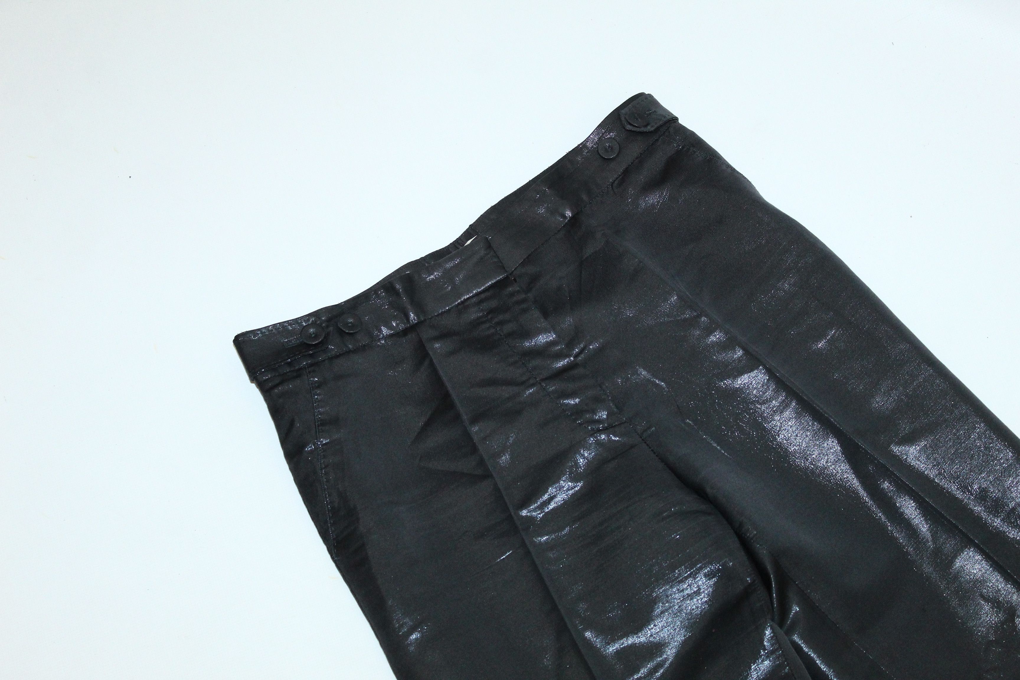 Stella McCartney Stella McCartney Belted Glitter Shimmer Shiny Coated Pant Size US 30 / EU 46 - 3 Thumbnail