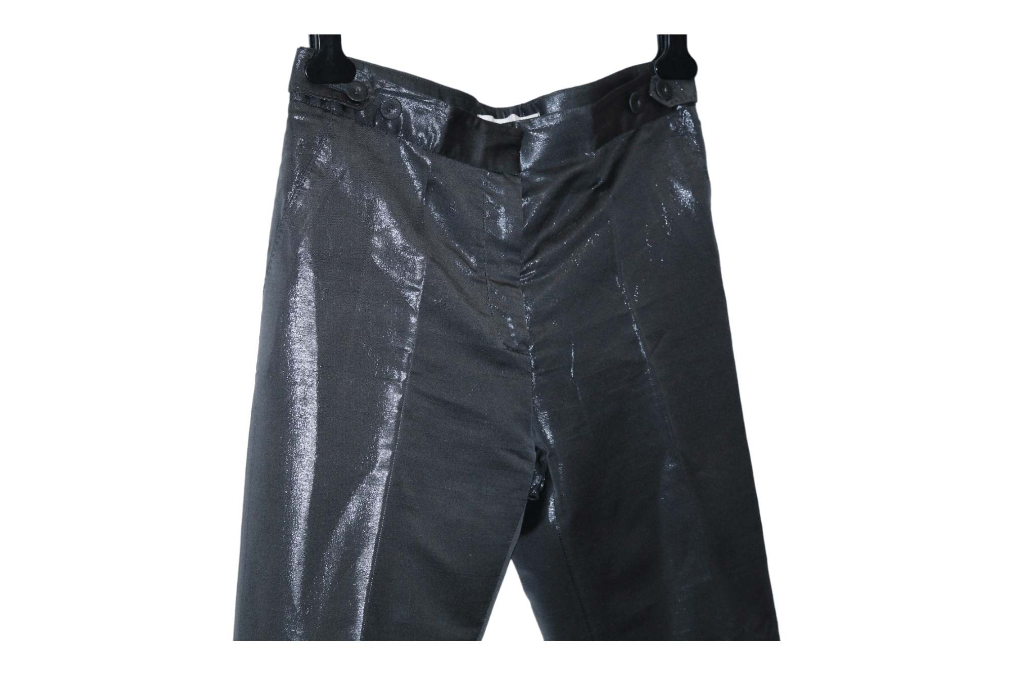 Stella McCartney Stella McCartney Belted Glitter Shimmer Shiny Coated Pant Size US 30 / EU 46 - 1 Thumbnail
