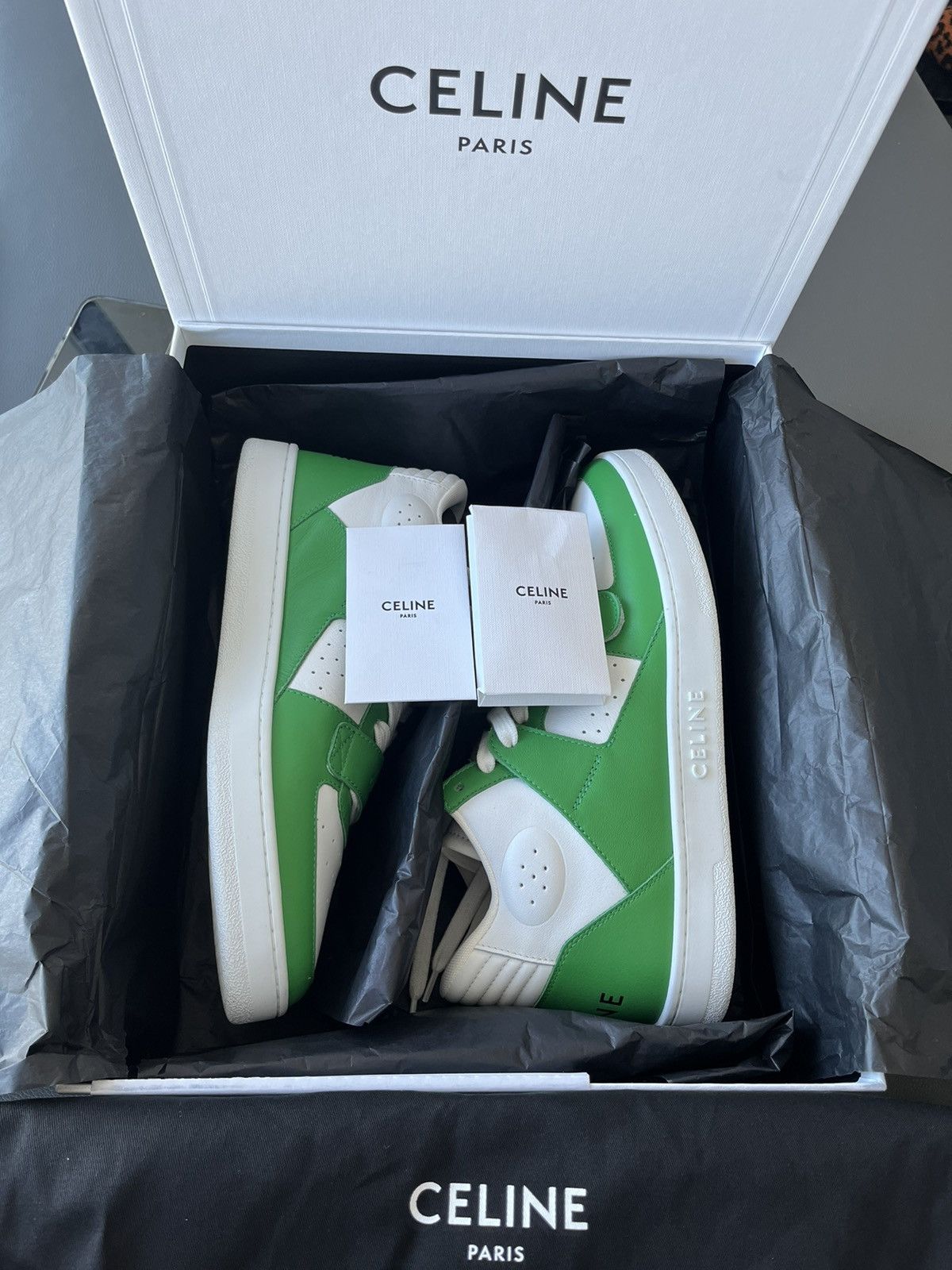 Celine × Hedi Slimane Super Runway Brand New Celine Logo Leather Trainer Limited Size US 10 / EU 43 - 1 Thumbnail