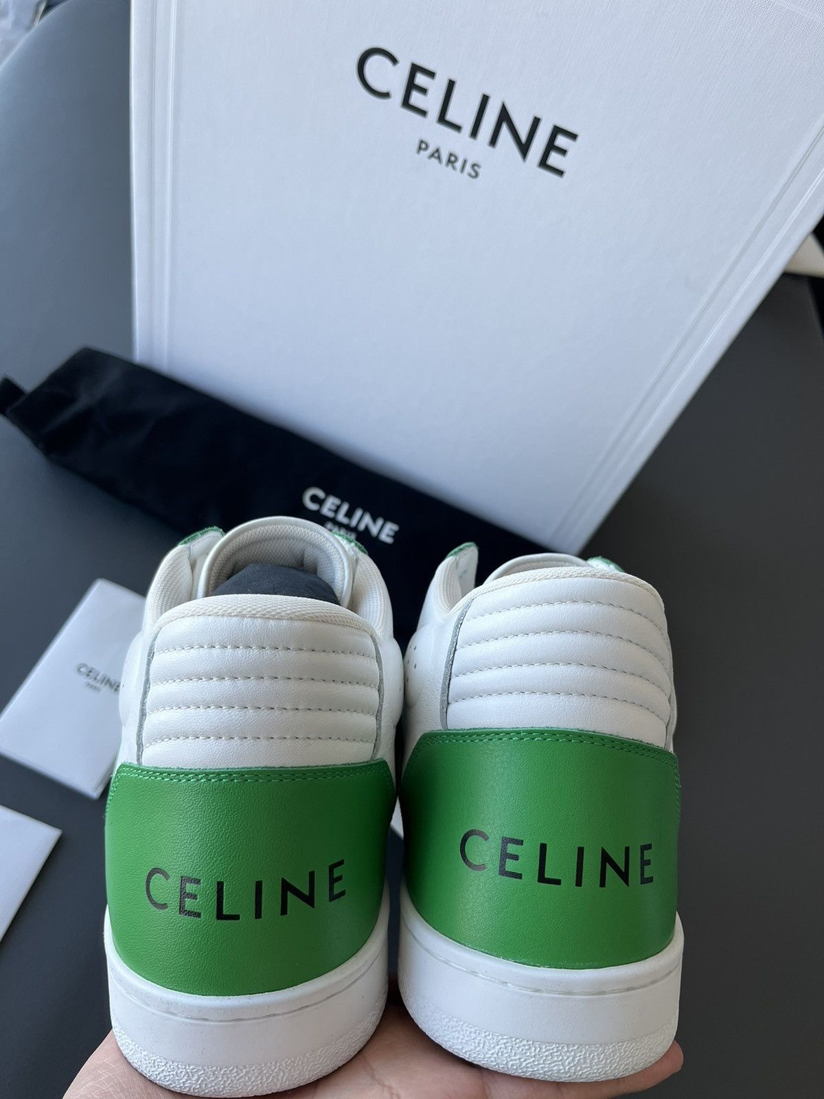 Celine × Hedi Slimane Super Runway Brand New Celine Logo Leather Trainer Limited Size US 10 / EU 43 - 4 Thumbnail