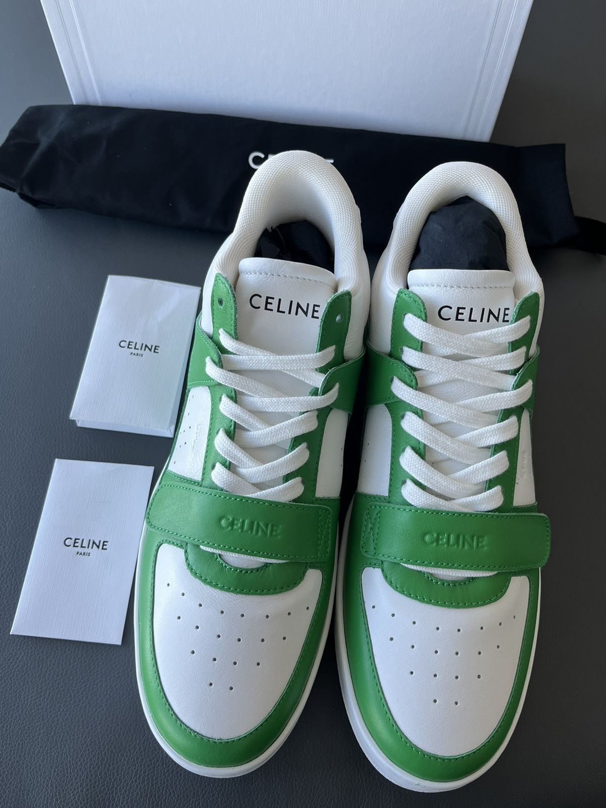 Celine × Hedi Slimane Super Runway Brand New Celine Logo Leather Trainer Limited Size US 10 / EU 43 - 3 Thumbnail