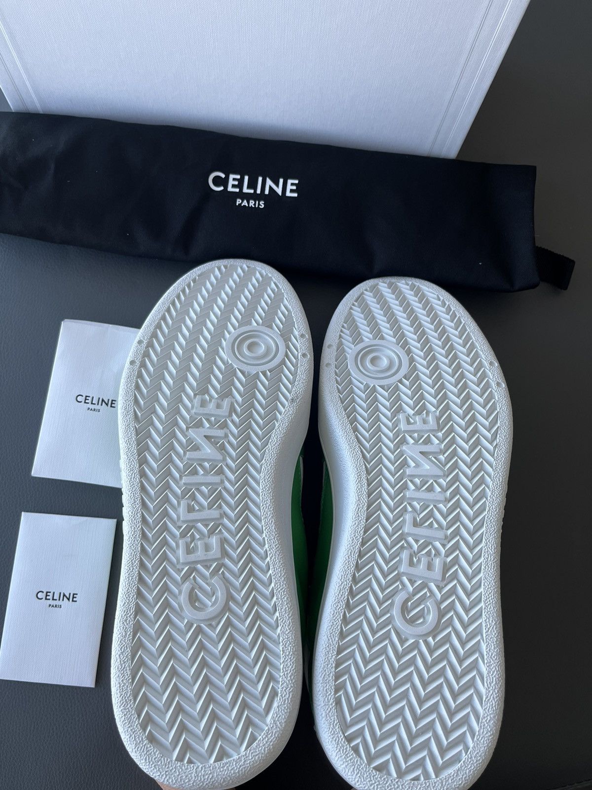 Celine × Hedi Slimane Super Runway Brand New Celine Logo Leather Trainer Limited Size US 10 / EU 43 - 5 Thumbnail