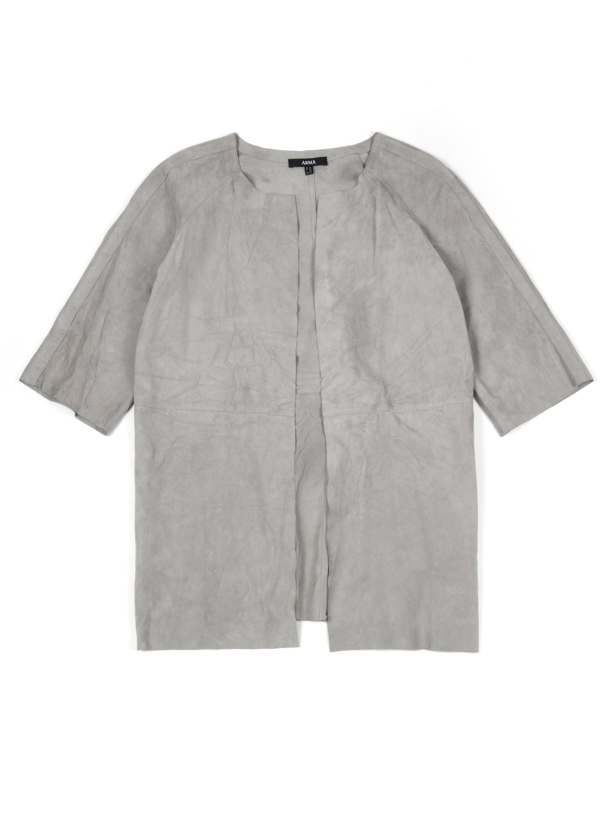 Loro Piana $550 ARMA Suede Leather Open Jacket US10/L Size L / US 10 / IT 46 - 1 Thumbnail