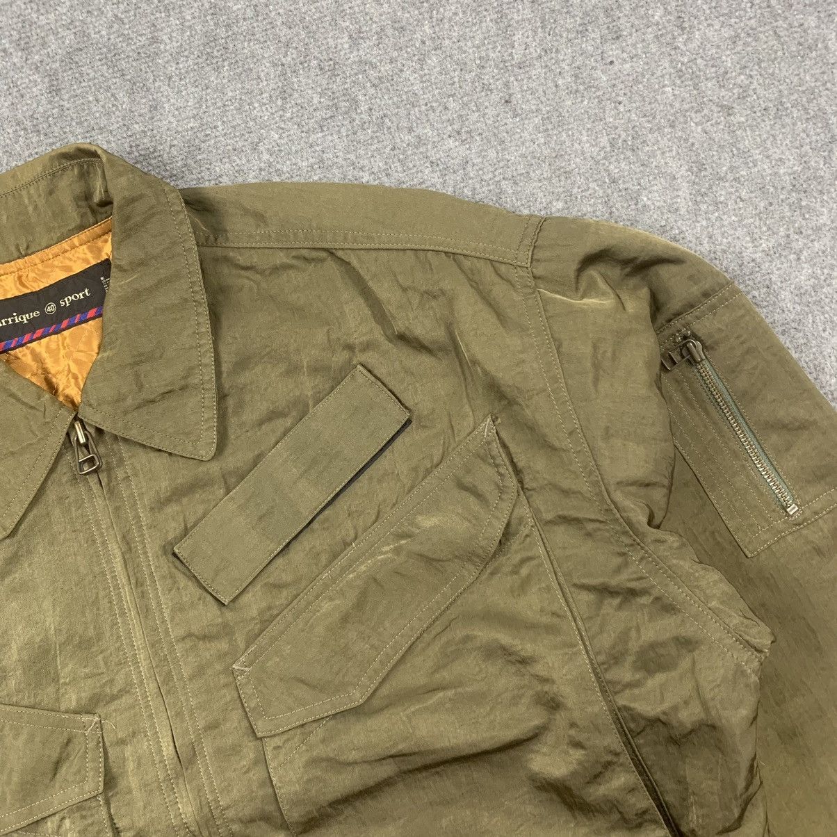 Japanese Brand × Vintage Vintage Army Olive Green Flight Bomber Jacket Size US M / EU 48-50 / 2 - 5 Thumbnail