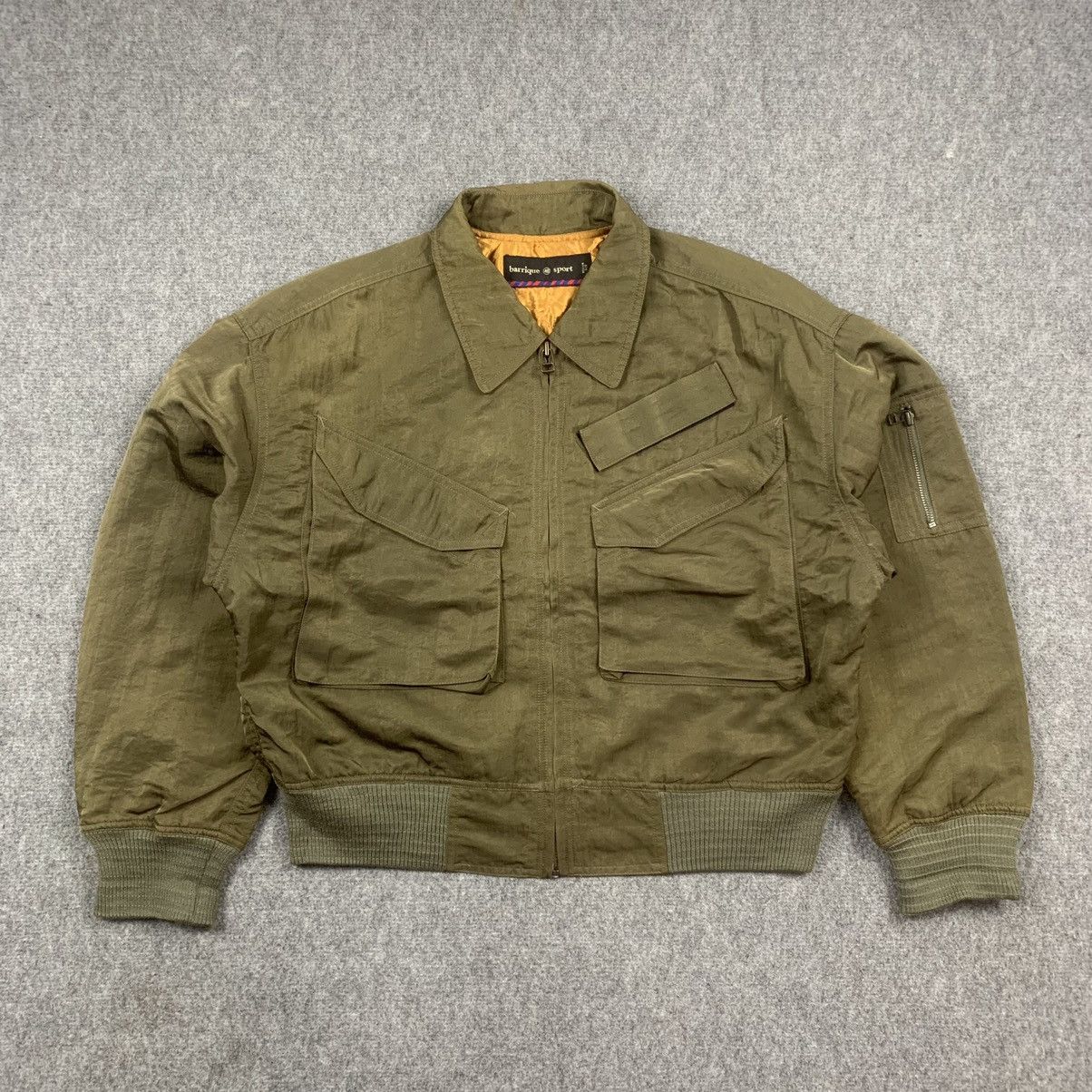 Japanese Brand × Vintage Vintage Army Olive Green Flight Bomber Jacket Size US M / EU 48-50 / 2 - 1 Thumbnail