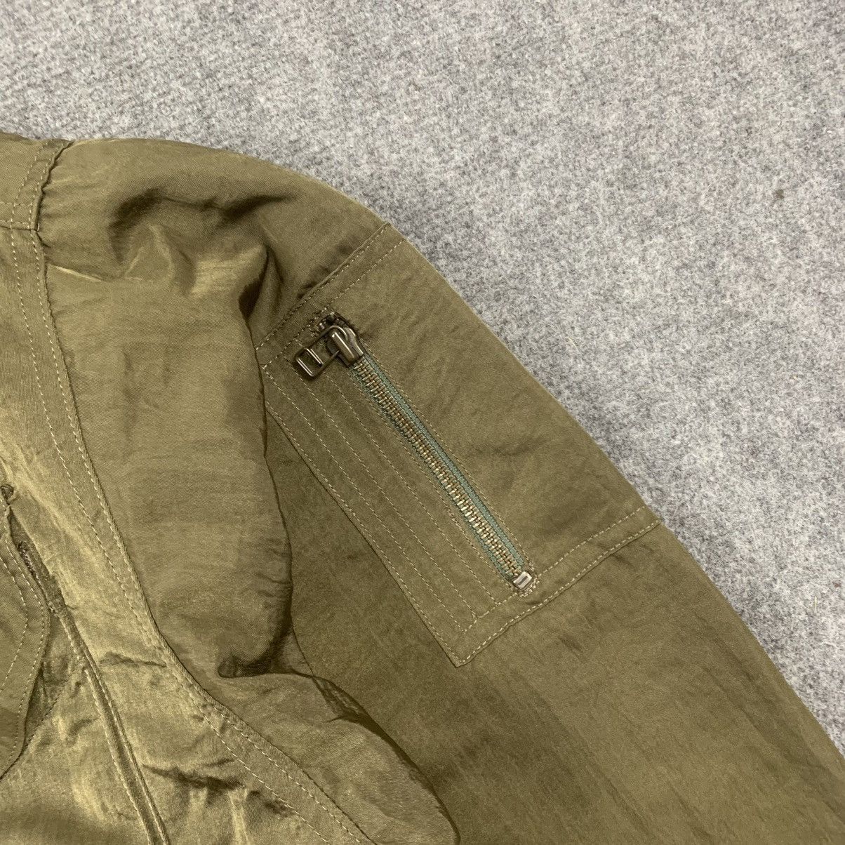 Japanese Brand × Vintage Vintage Army Olive Green Flight Bomber Jacket Size US M / EU 48-50 / 2 - 8 Thumbnail