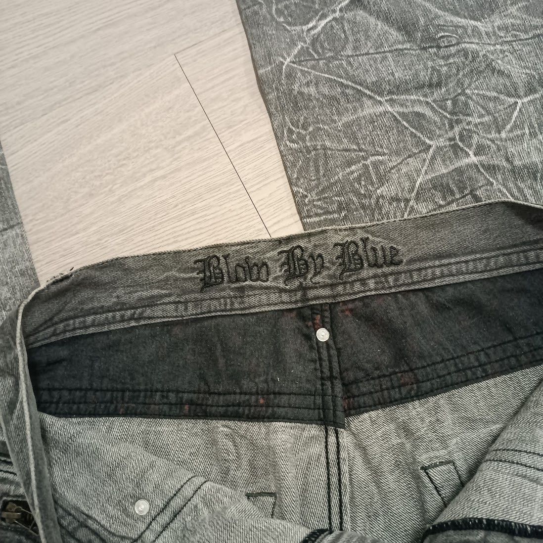 Japanese Brand FLARED 🔥 BLOW BY BLUE FLASH FADED JEANS Size US 34 / EU 50 - 12 Thumbnail