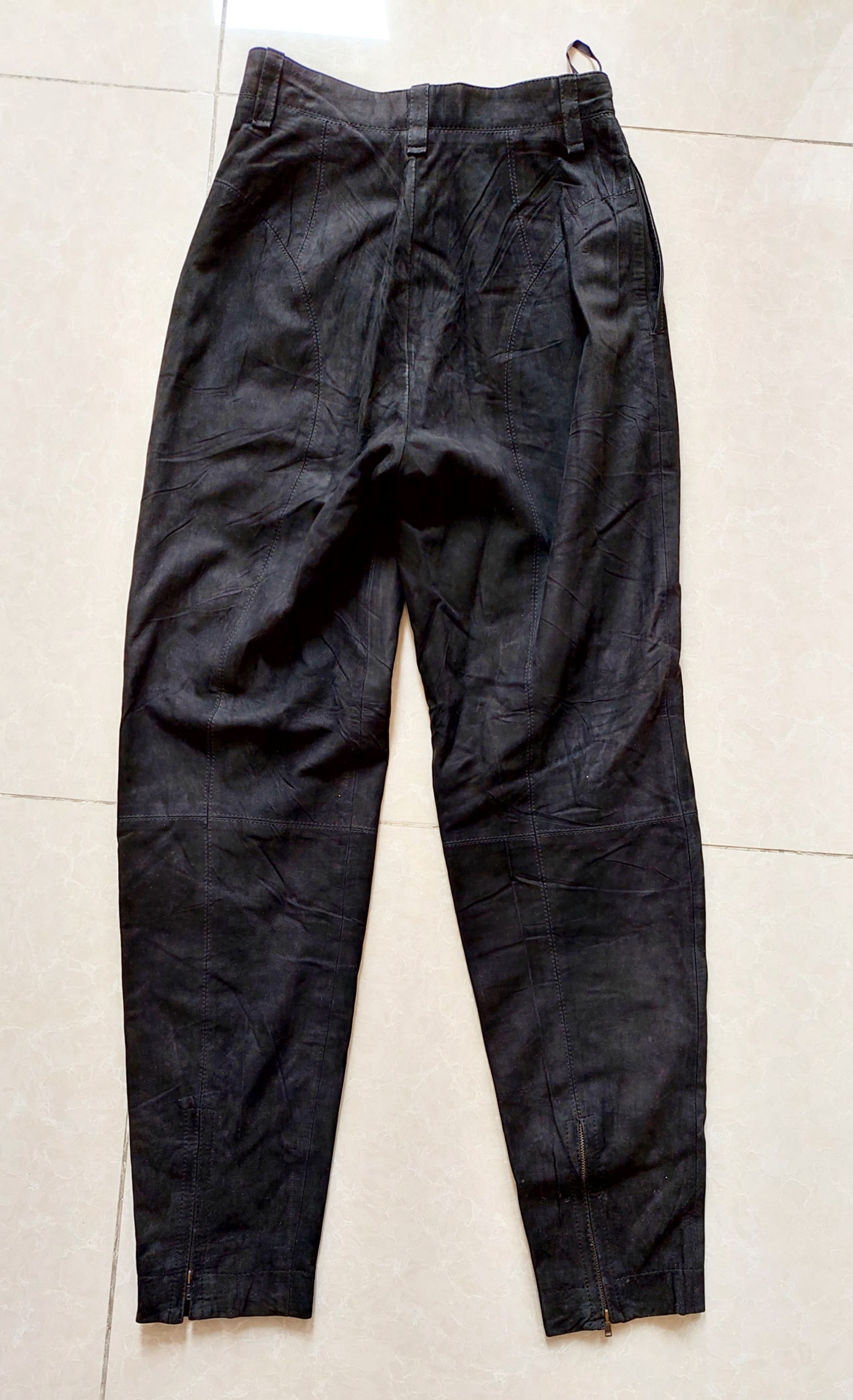Issey Miyake × Japanese Brand Issey Miyake Thin Leather Pants Size US 31 - 2 Thumbnail