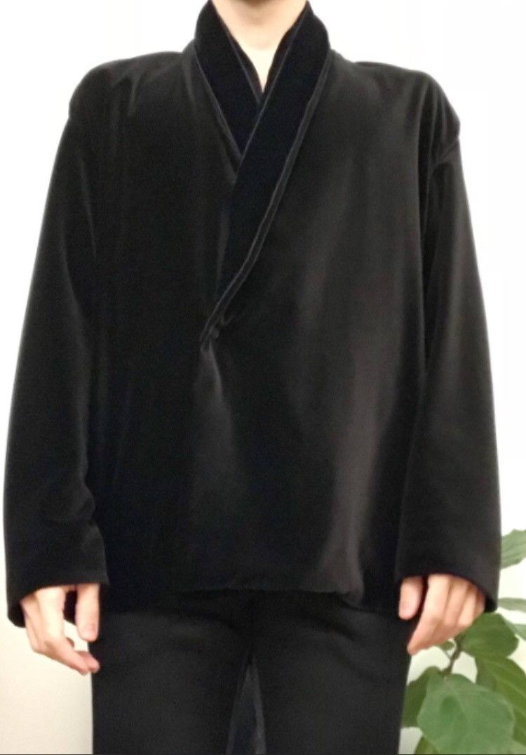 Haider Ackermann Velvet Kimono Blazer in Midnight Scream
