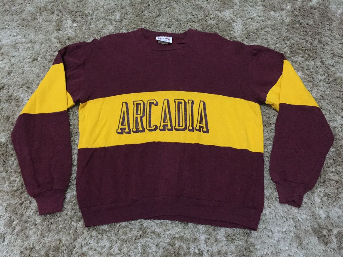 Vintage 80s Arcadia Spell Out Pullover Sweatshirt