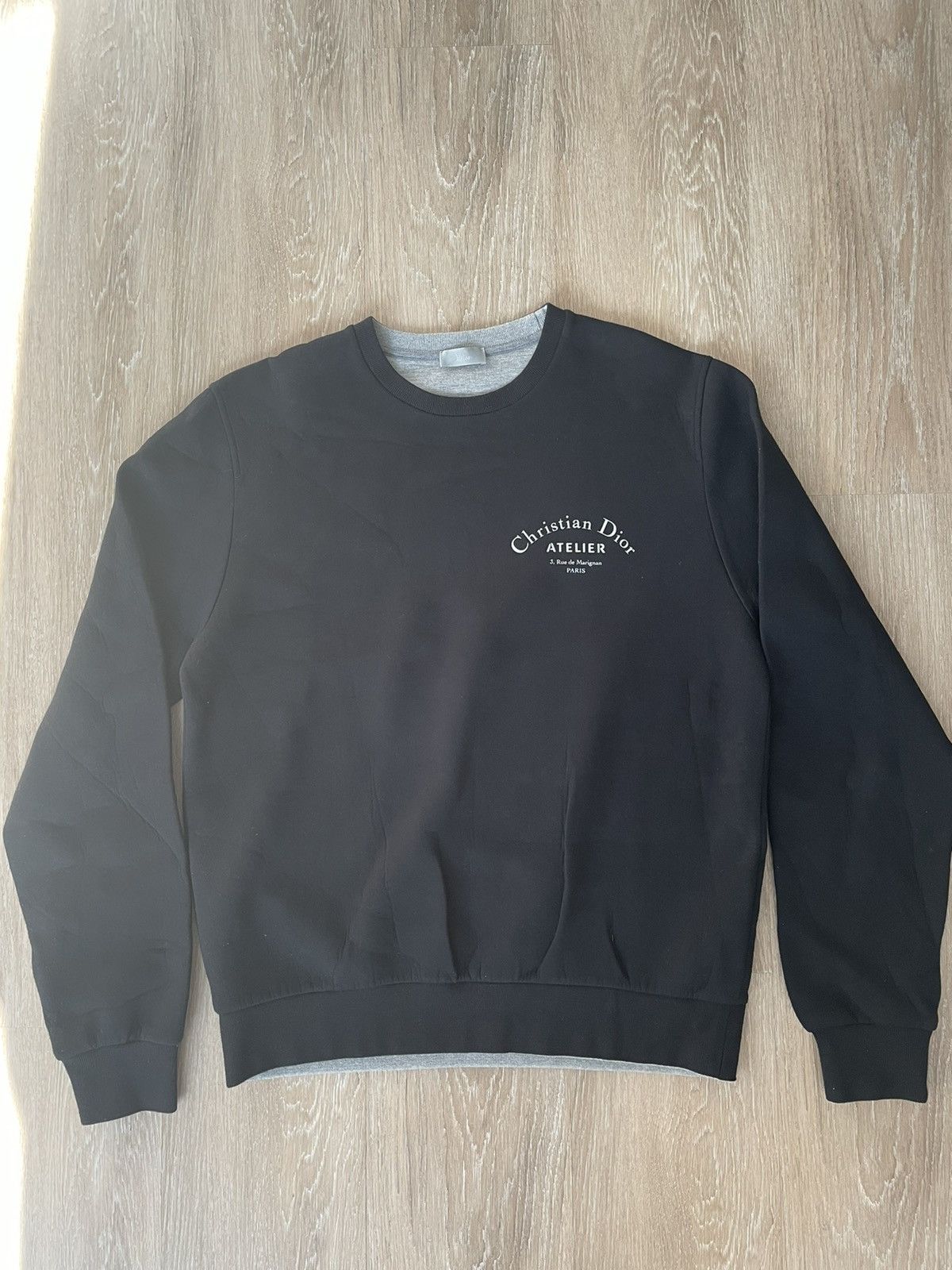 Image of Christian Dior Neoprene Crewneck in Black, Men's (Size XL)