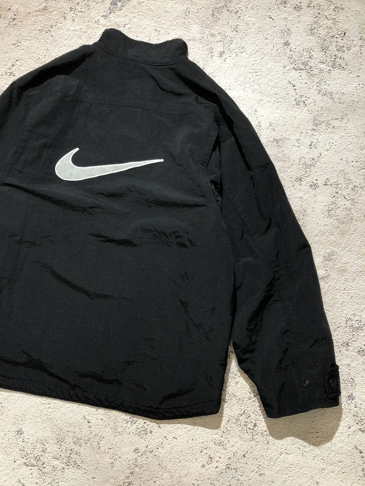 Nike × Vintage Nike Nylon Drill Jacket Vintage Big Logo Size US S / EU 44-46 / 1 - 13 Thumbnail