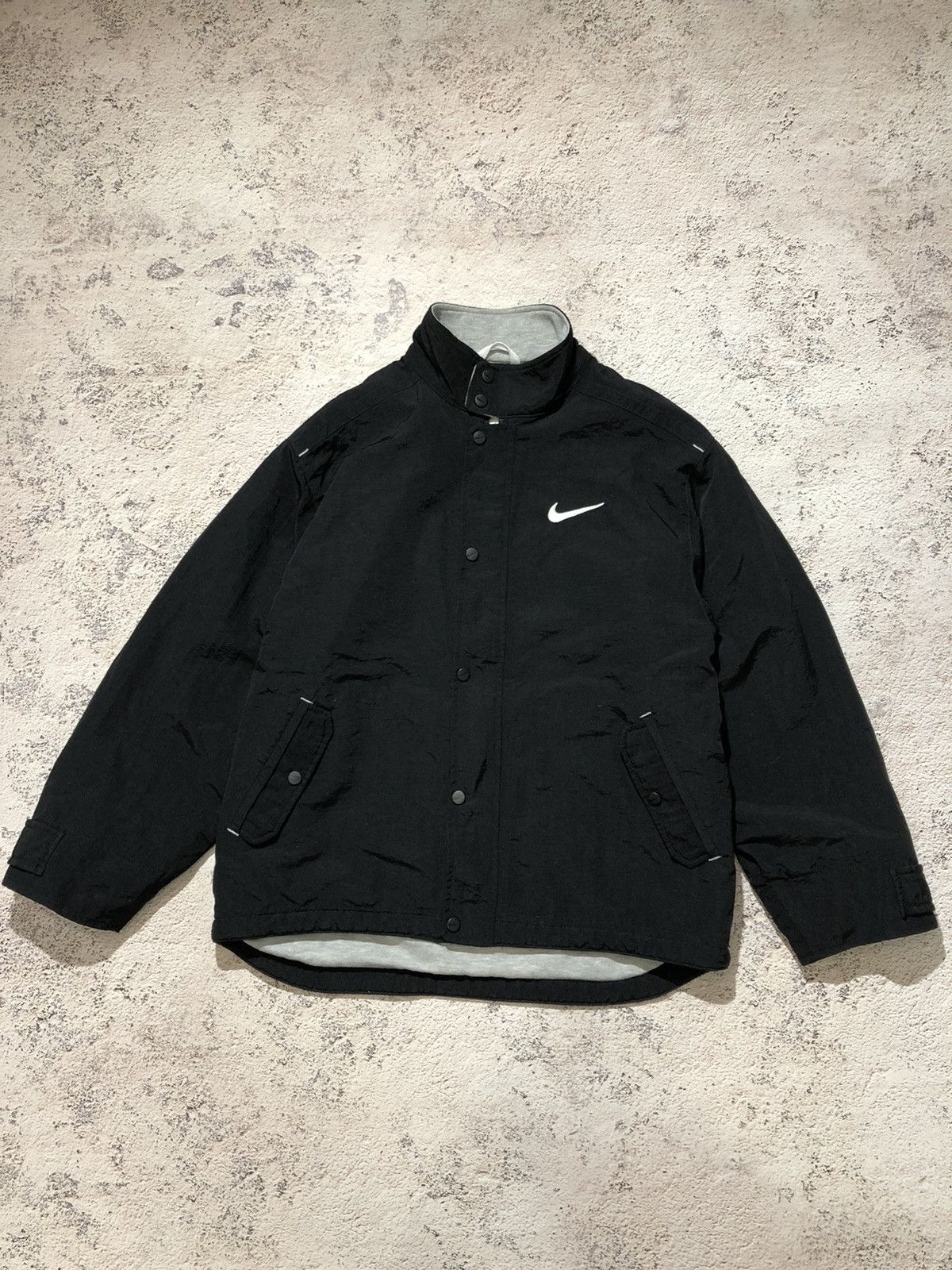 Nike × Vintage Nike Nylon Drill Jacket Vintage Big Logo Size US S / EU 44-46 / 1 - 3 Thumbnail