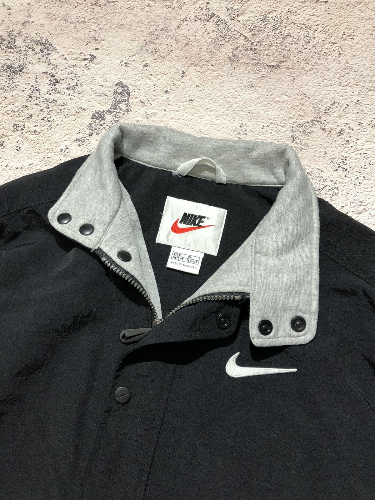 Nike × Vintage Nike Nylon Drill Jacket Vintage Big Logo Size US S / EU 44-46 / 1 - 6 Thumbnail
