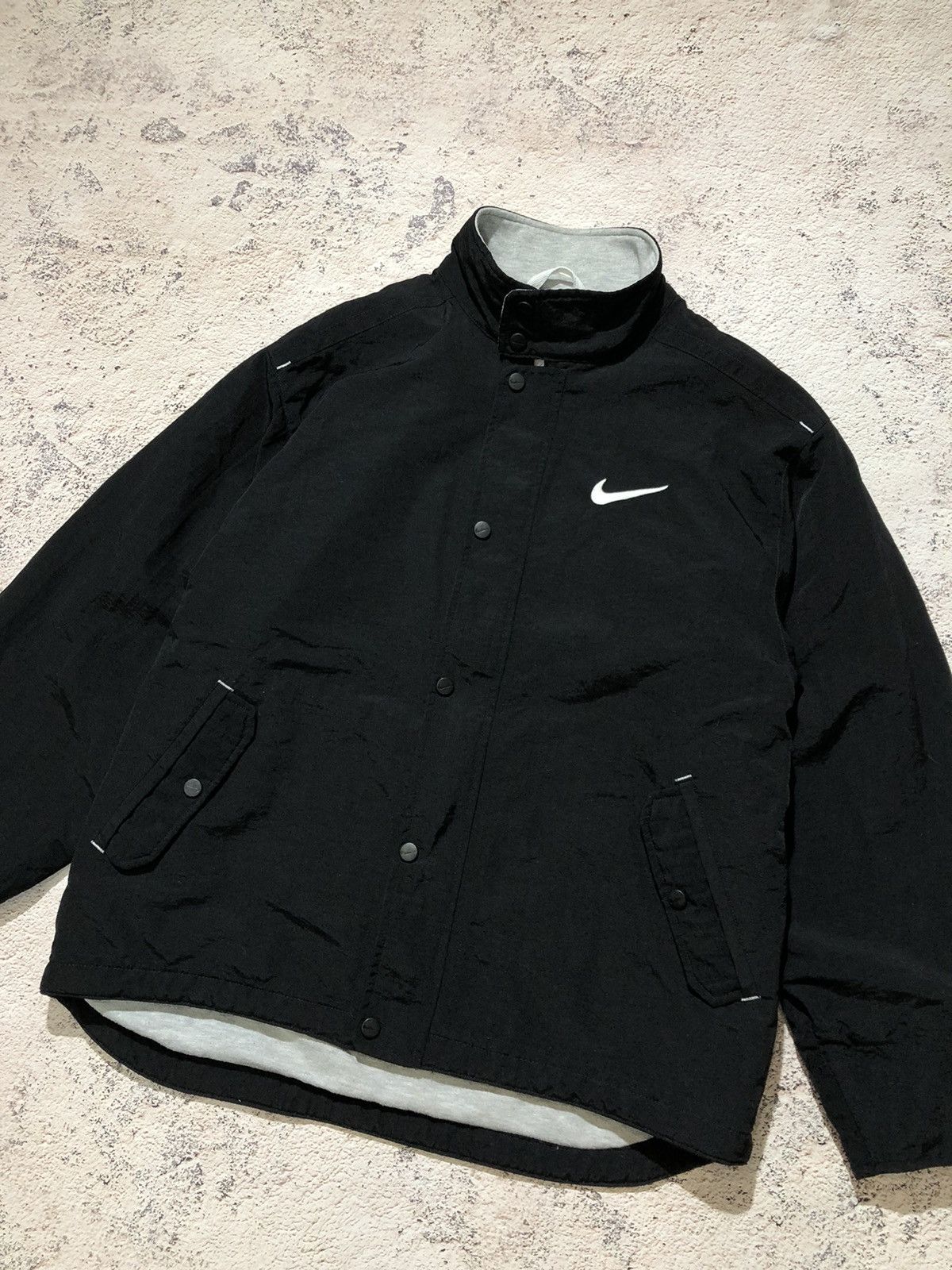 Nike × Vintage Nike Nylon Drill Jacket Vintage Big Logo Size US S / EU 44-46 / 1 - 1 Thumbnail