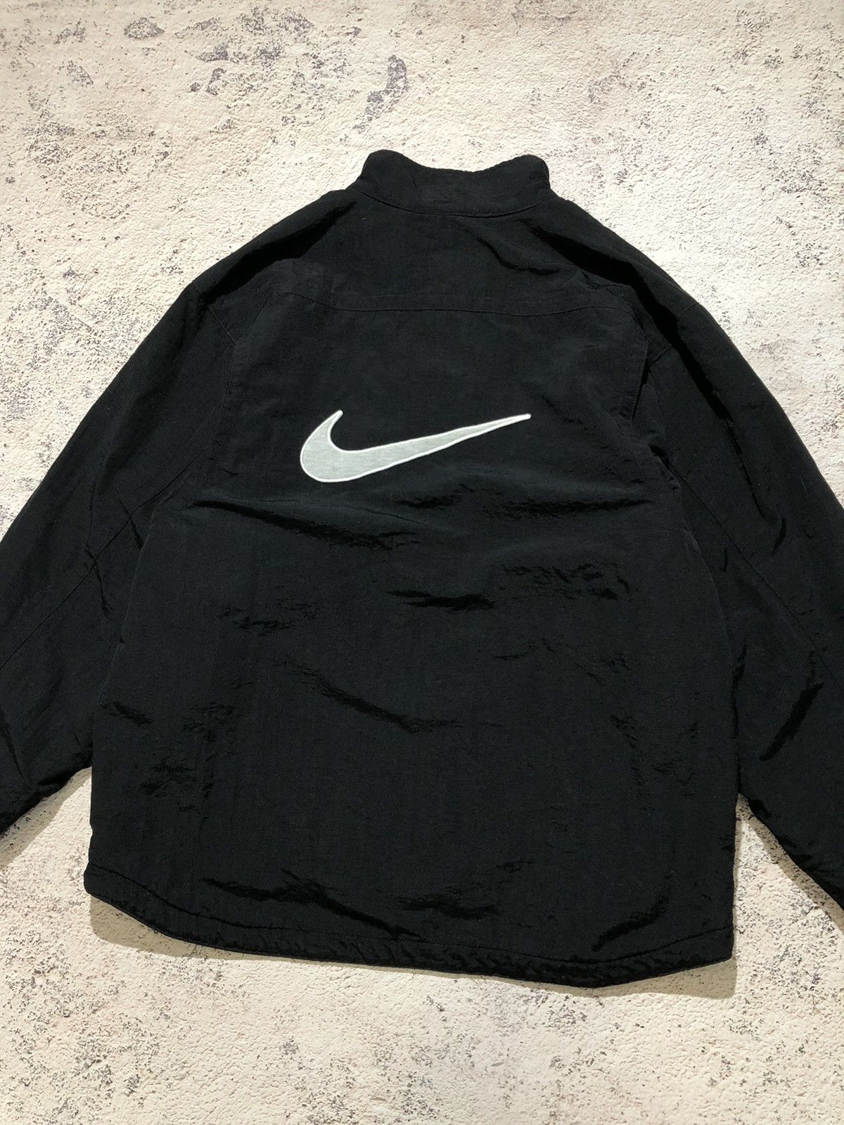 Nike × Vintage Nike Nylon Drill Jacket Vintage Big Logo Size US S / EU 44-46 / 1 - 2 Thumbnail
